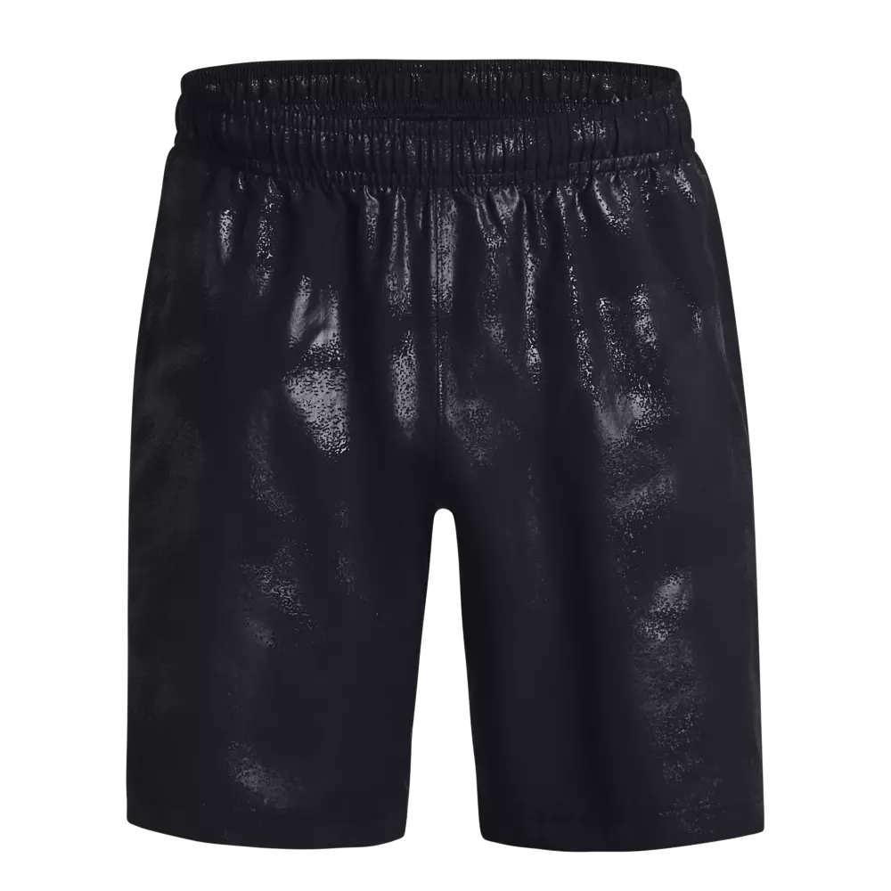 Under Armour Men's Woven Emboss Shorts-Black - BLACK