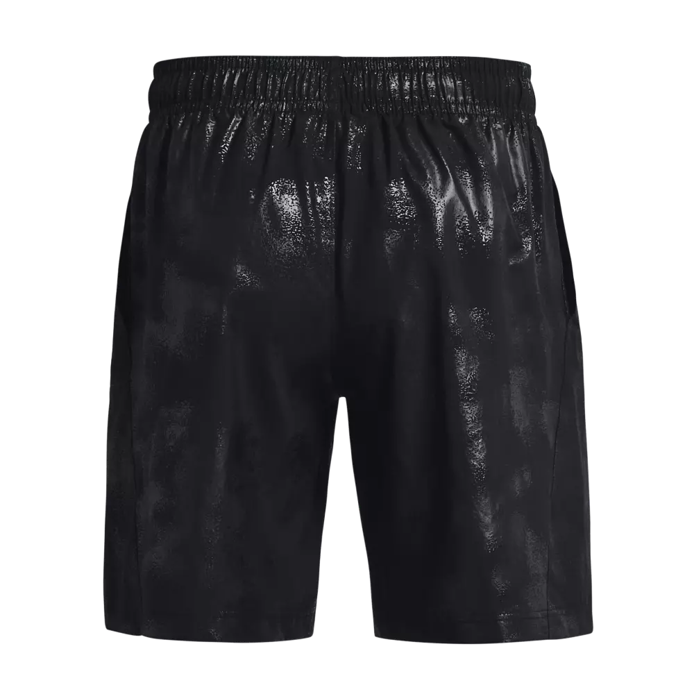 Under Armour Men's Woven Emboss Shorts-Black - BLACK