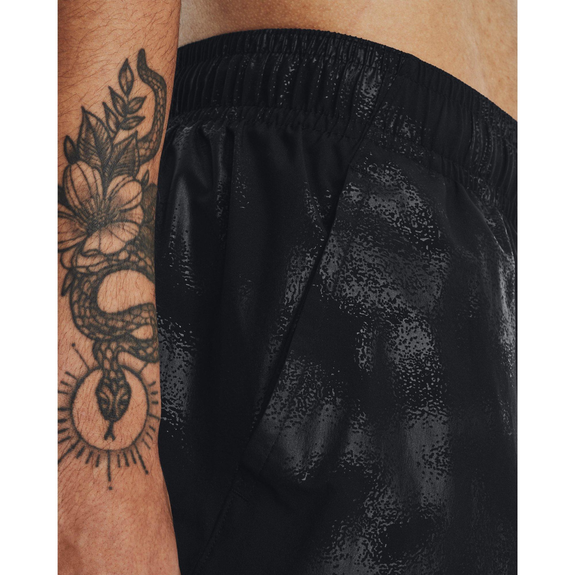 Under Armour Men's Woven Emboss Shorts-Black - BLACK Thumbnail View 5