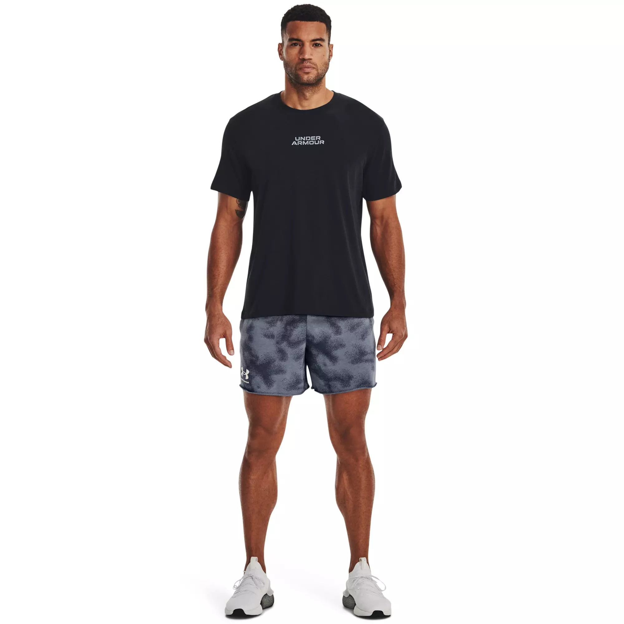 Under Armour Men's Rival Terry 6" Shorts-Grey - GREY