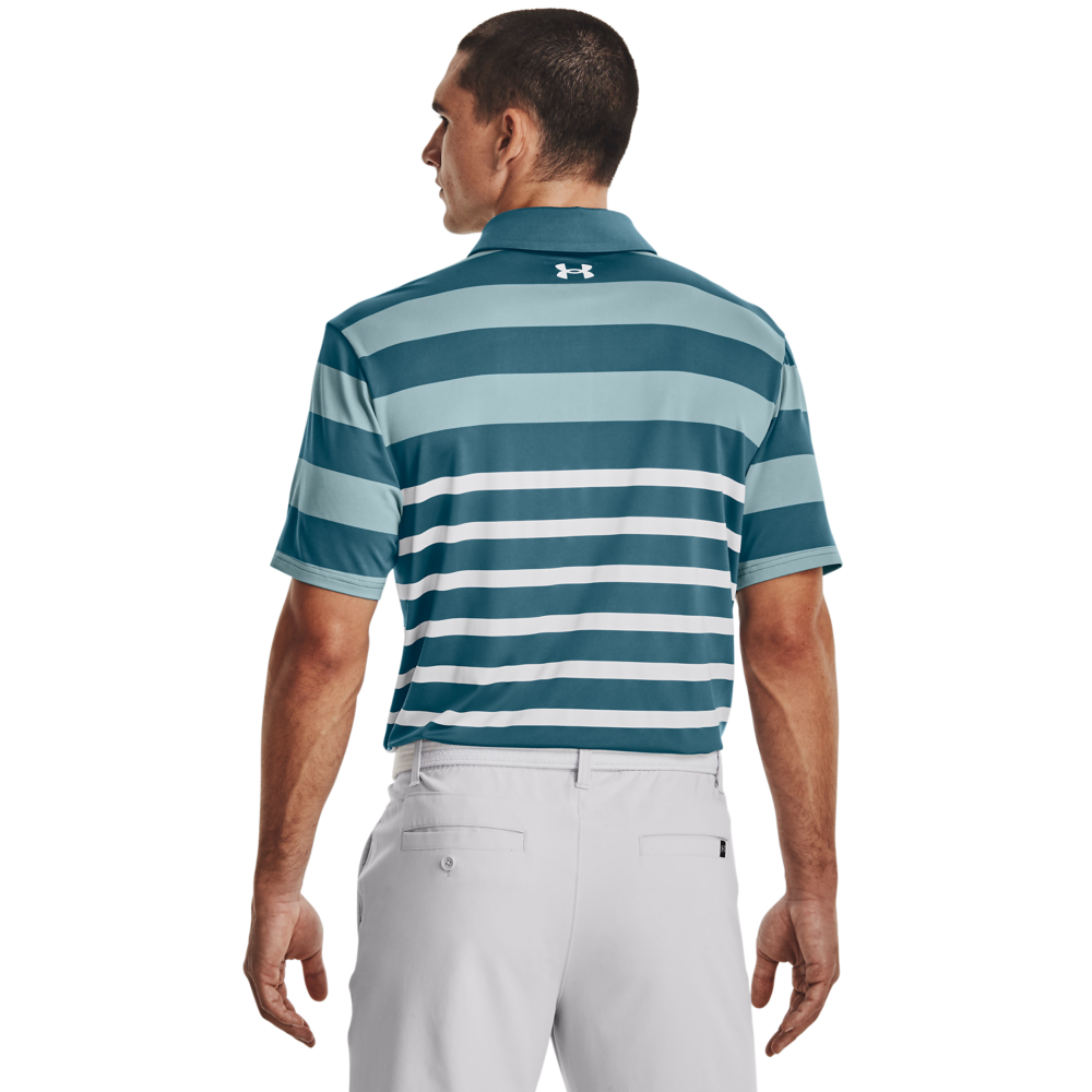 Under Armour Men's Playoff Stripes 3.0 Polo Shirt - BLUE Thumbnail View 2