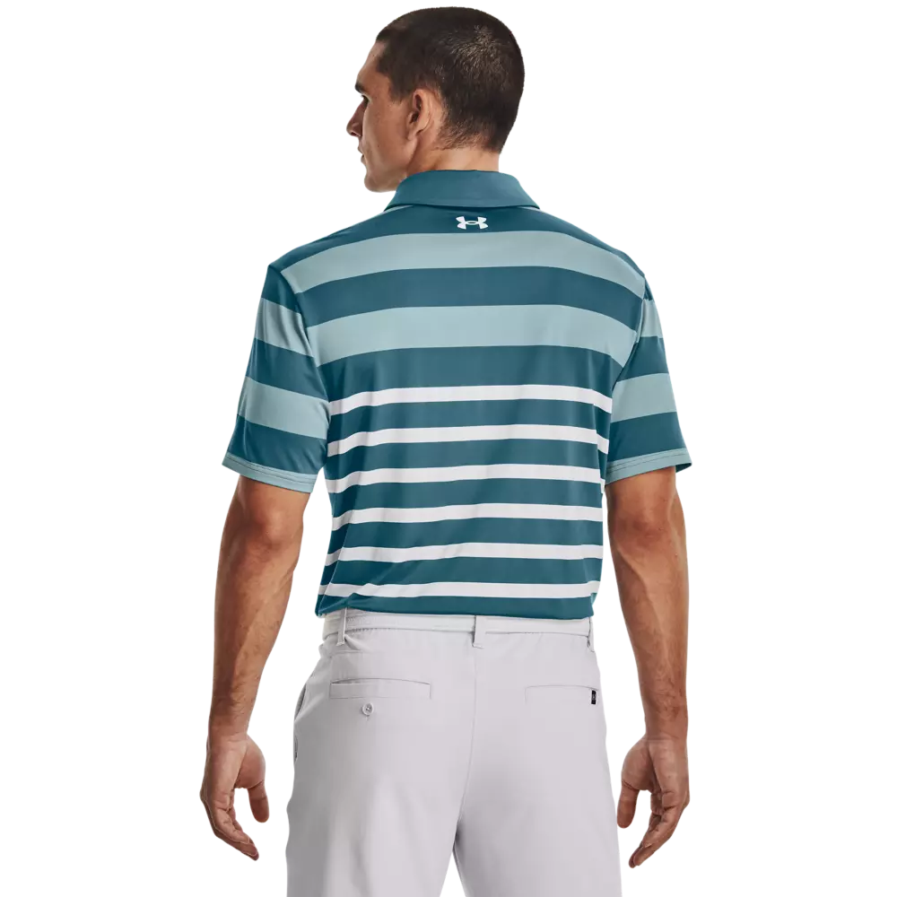 Under Armour Men's Playoff Stripes 3.0 Polo Shirt - BLUE