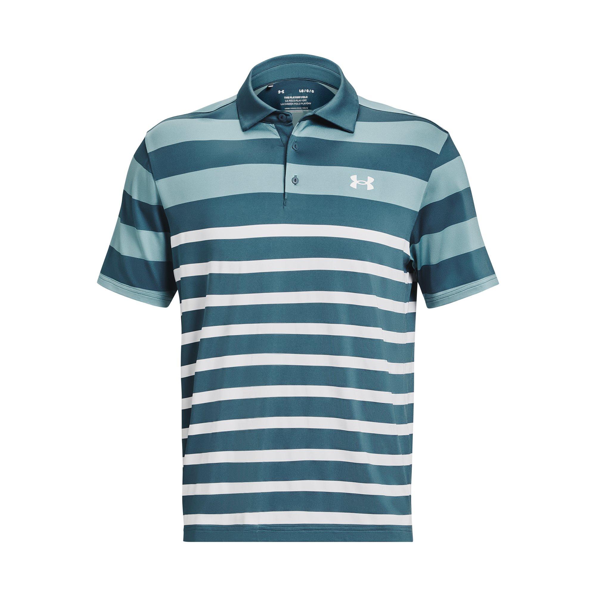 Under Armour Men's Playoff Stripes 3.0 Polo Shirt - BLUE Thumbnail View 5