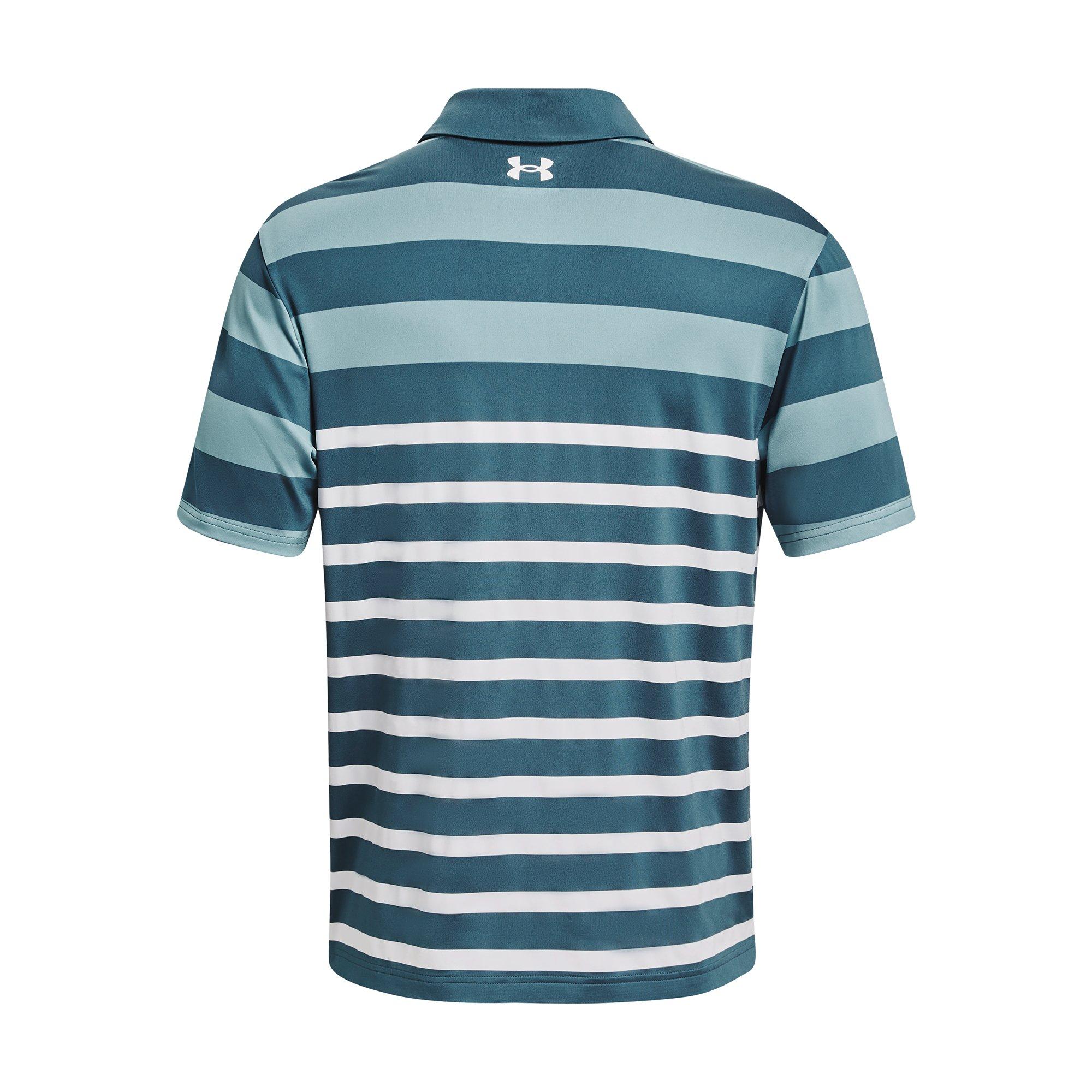 Under Armour Men's Playoff Stripes 3.0 Polo Shirt - BLUE Thumbnail View 6