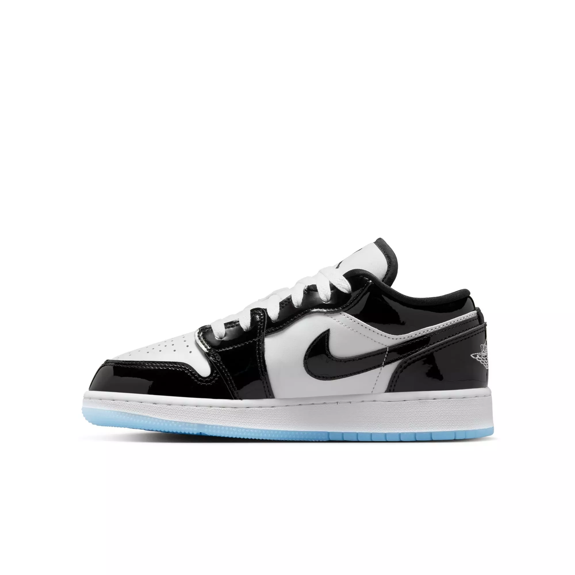 Jordan 1 Low SE "White/Black" Grade School Kids' Shoe - WHITE/BLACK