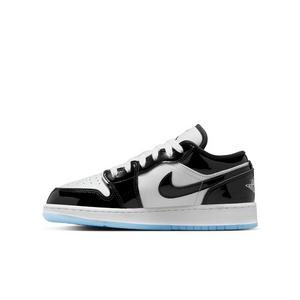 Jordan 1 Low SE "White/Black" Grade School Kids' Shoe