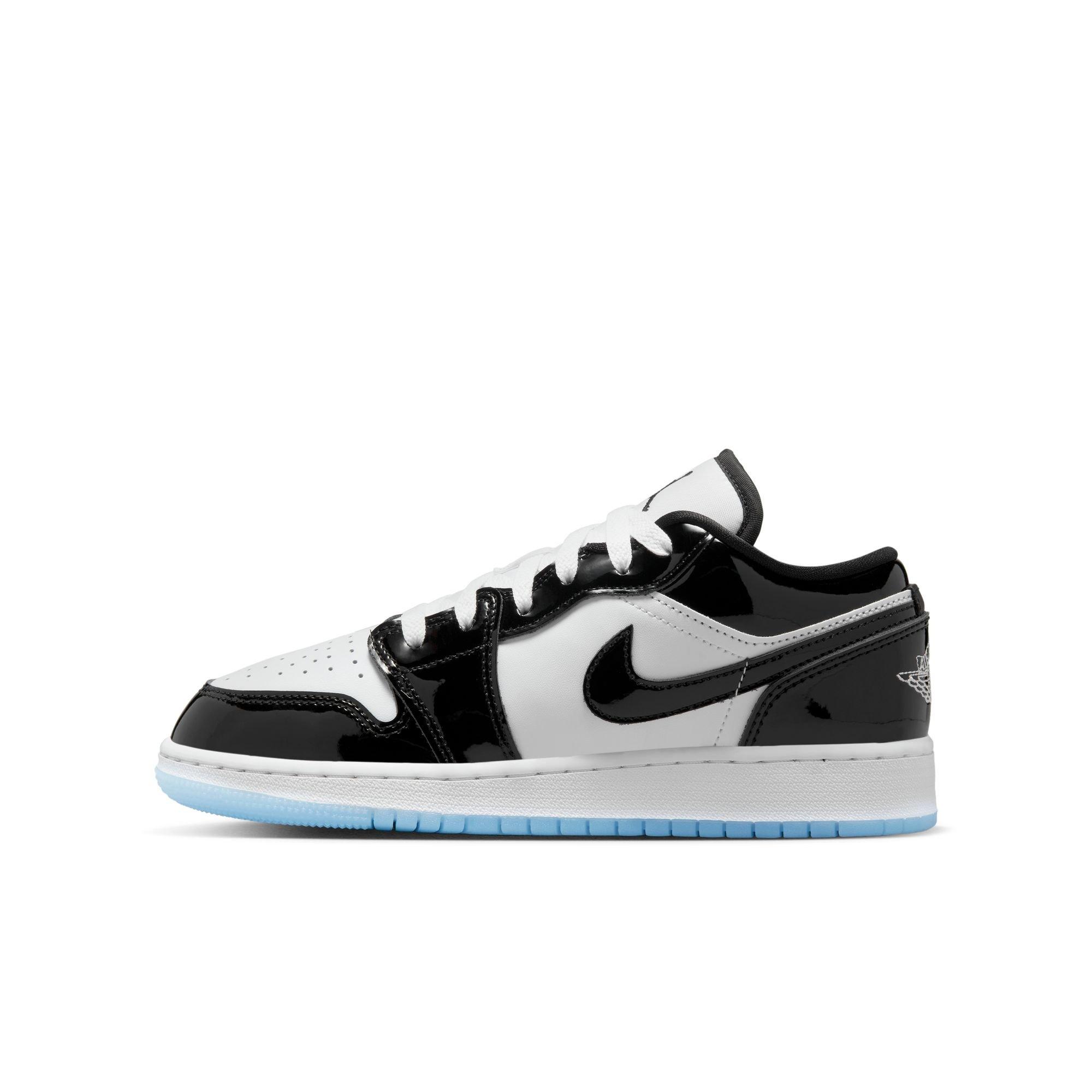 Jordan 1 Low SE Grade School Kids' "White/Black" Shoe