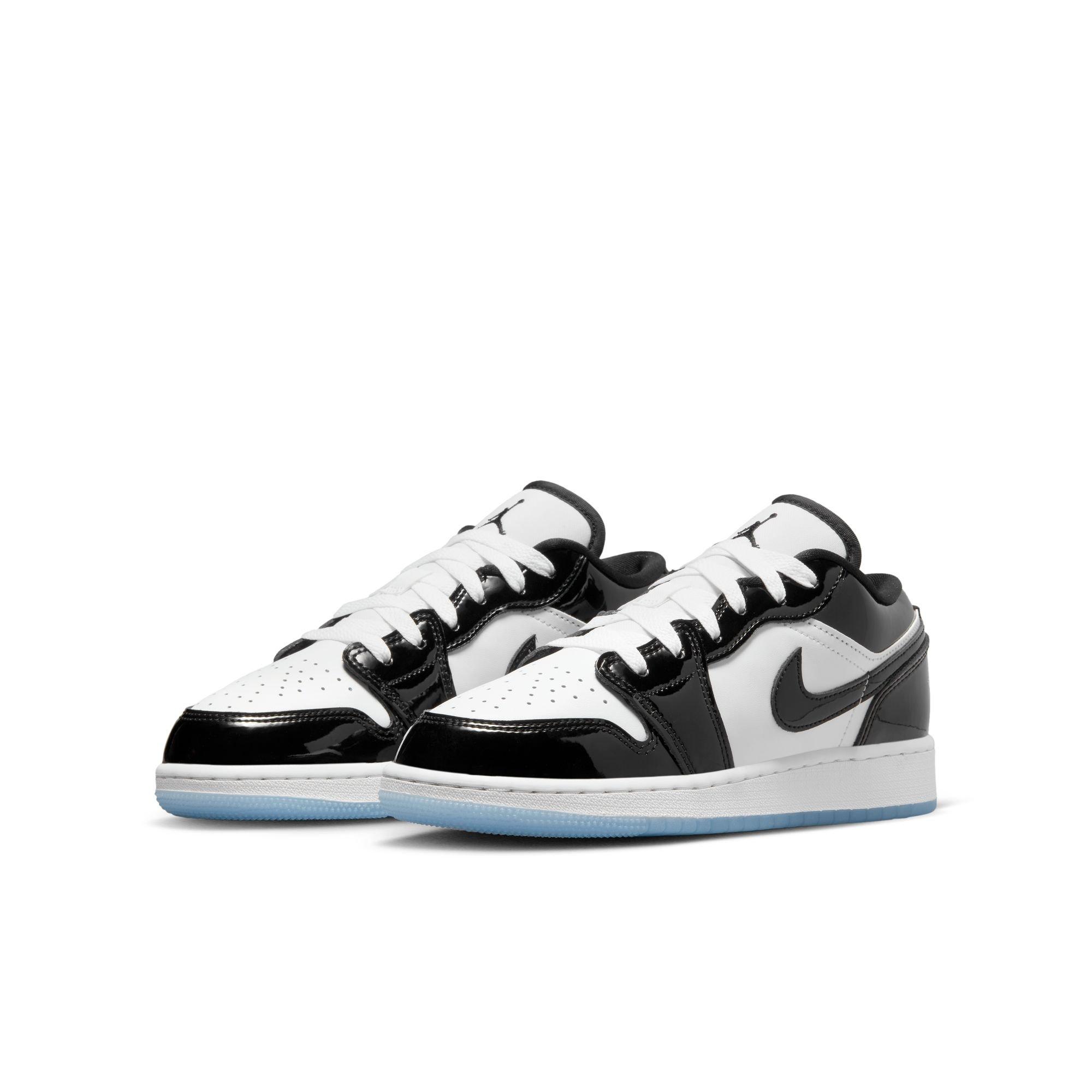 White/Black Jordan 1 Low SE Grade School Kids Shoe | Hibbett