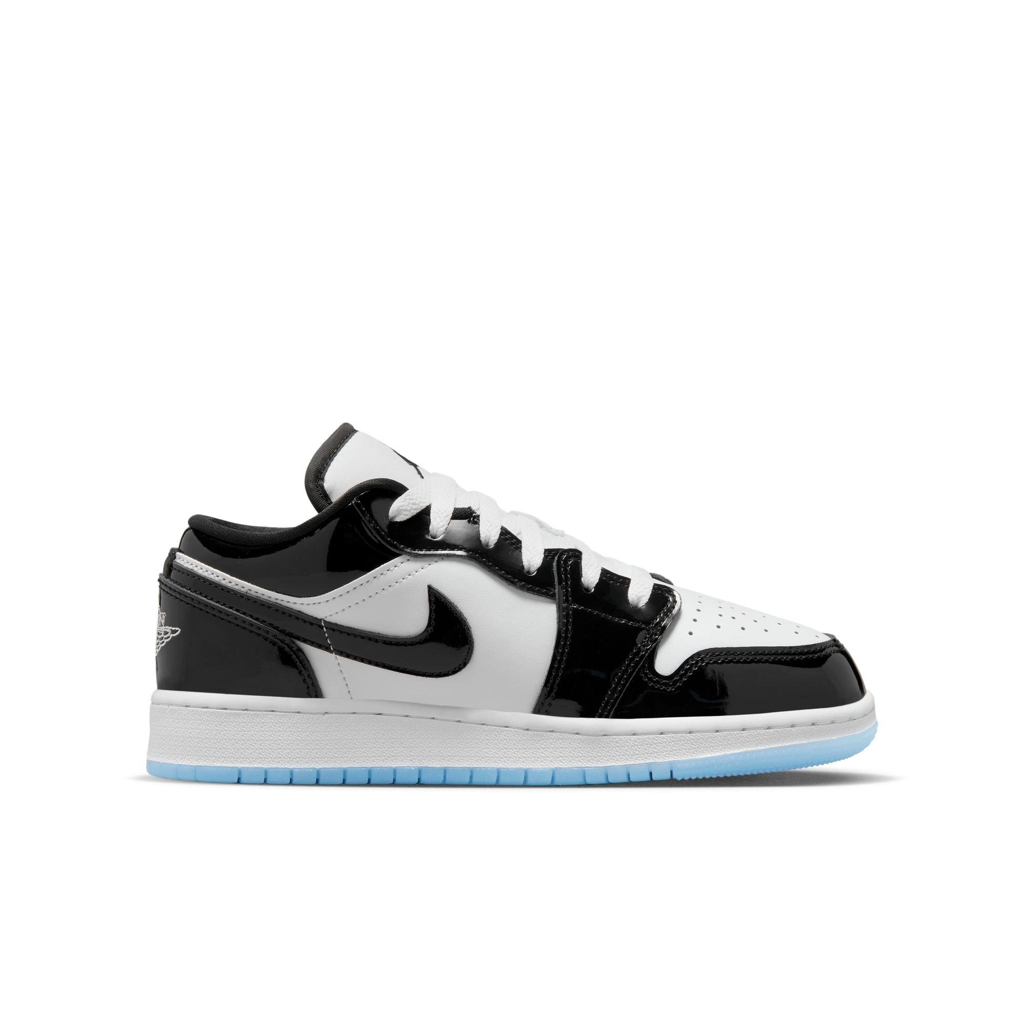 Jordan 1 Low SE "White/Black" Grade School Kids' Shoe