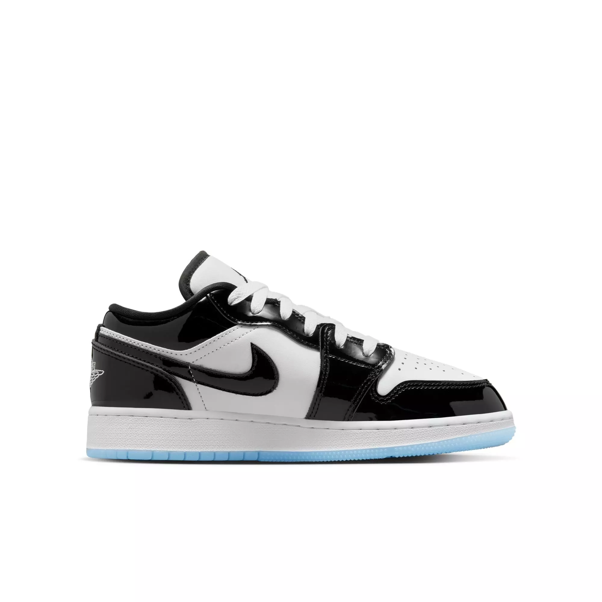 Jordan 1 Low SE "White/Black" Grade School Kids' Shoe - WHITE/BLACK