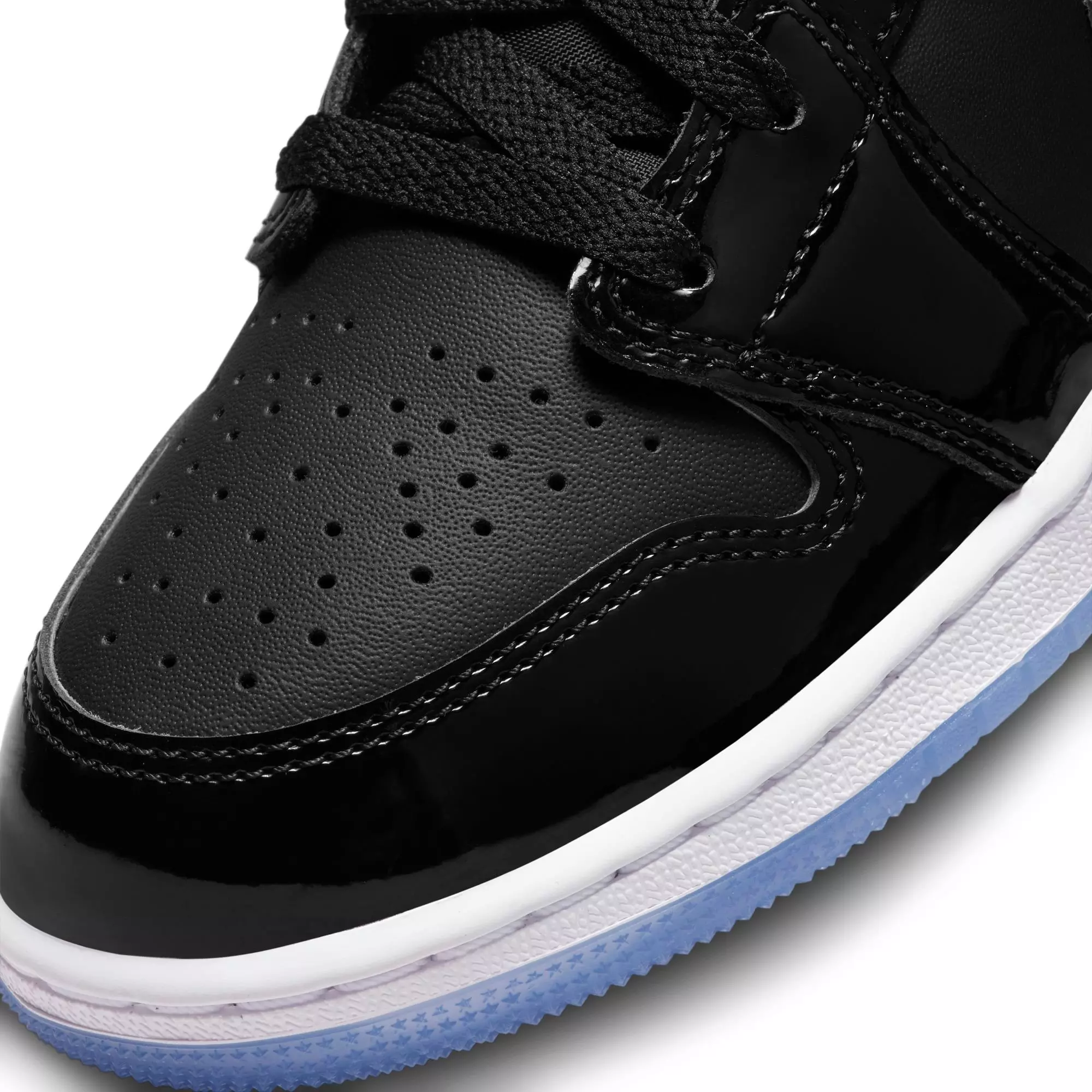 Jordan 1 Mid SE "Black/Dark Concord/White" Grade School Kids' Shoe - BLACK/DARK CONCORD/WHITE