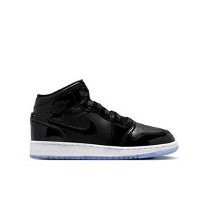 Jordan 1 Mid SE "Black/Dark Concord/White" Grade School Kids' Shoe
