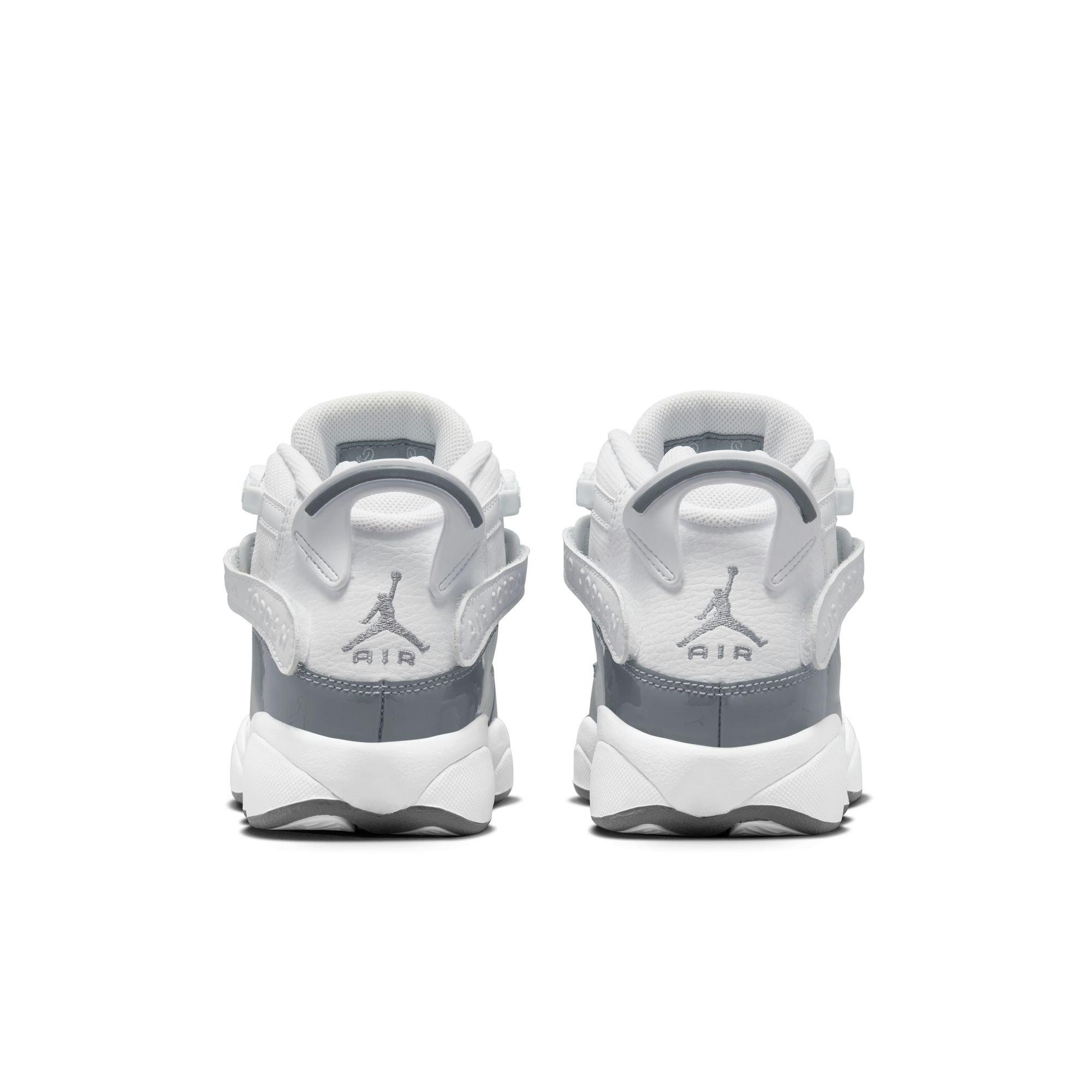 Jordan 6 Rings Grade School Boys' "White/Cool Grey" Shoe