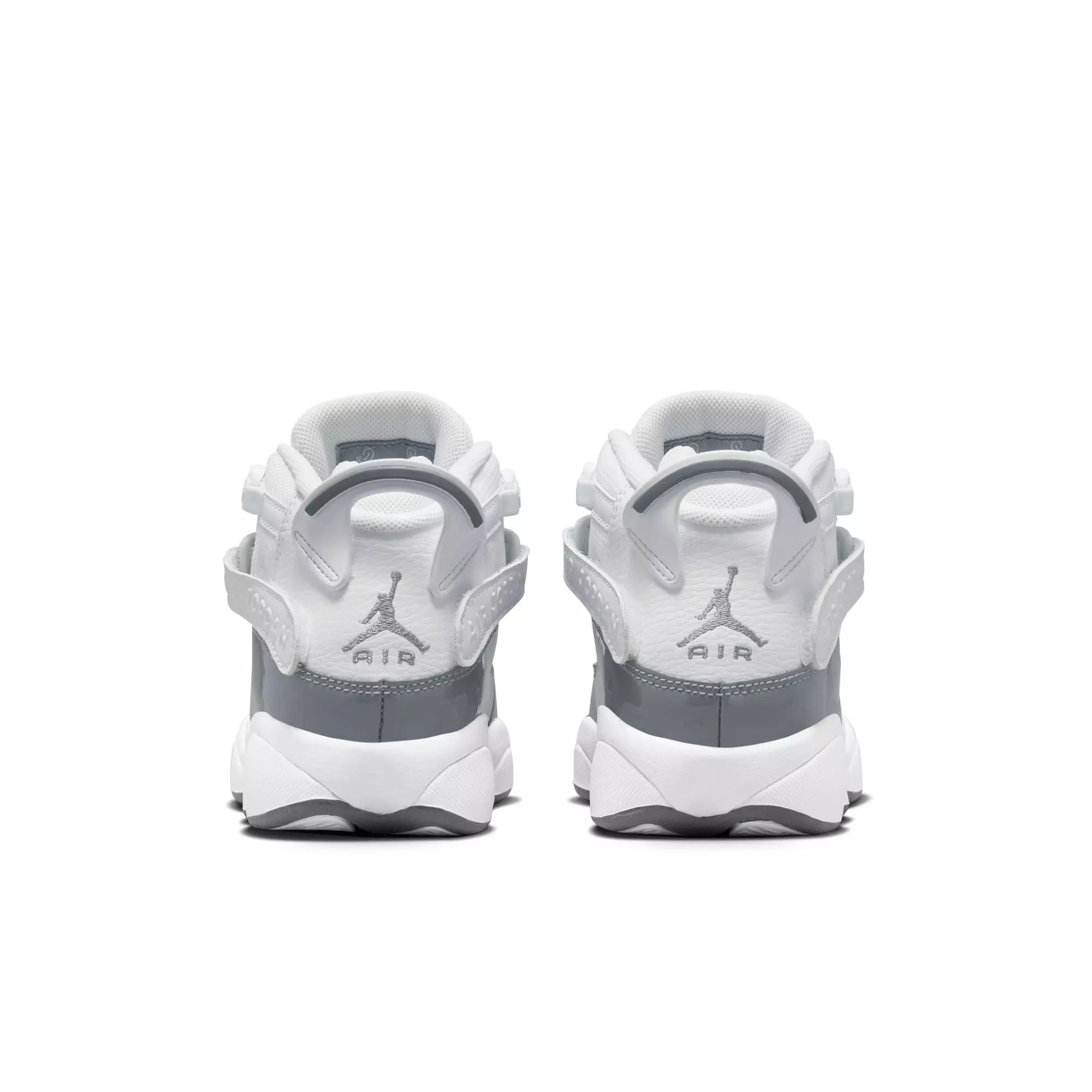 Jordan 6 Rings "White/Cool Grey" Grade School Boys' Shoe - WHITE/GREY