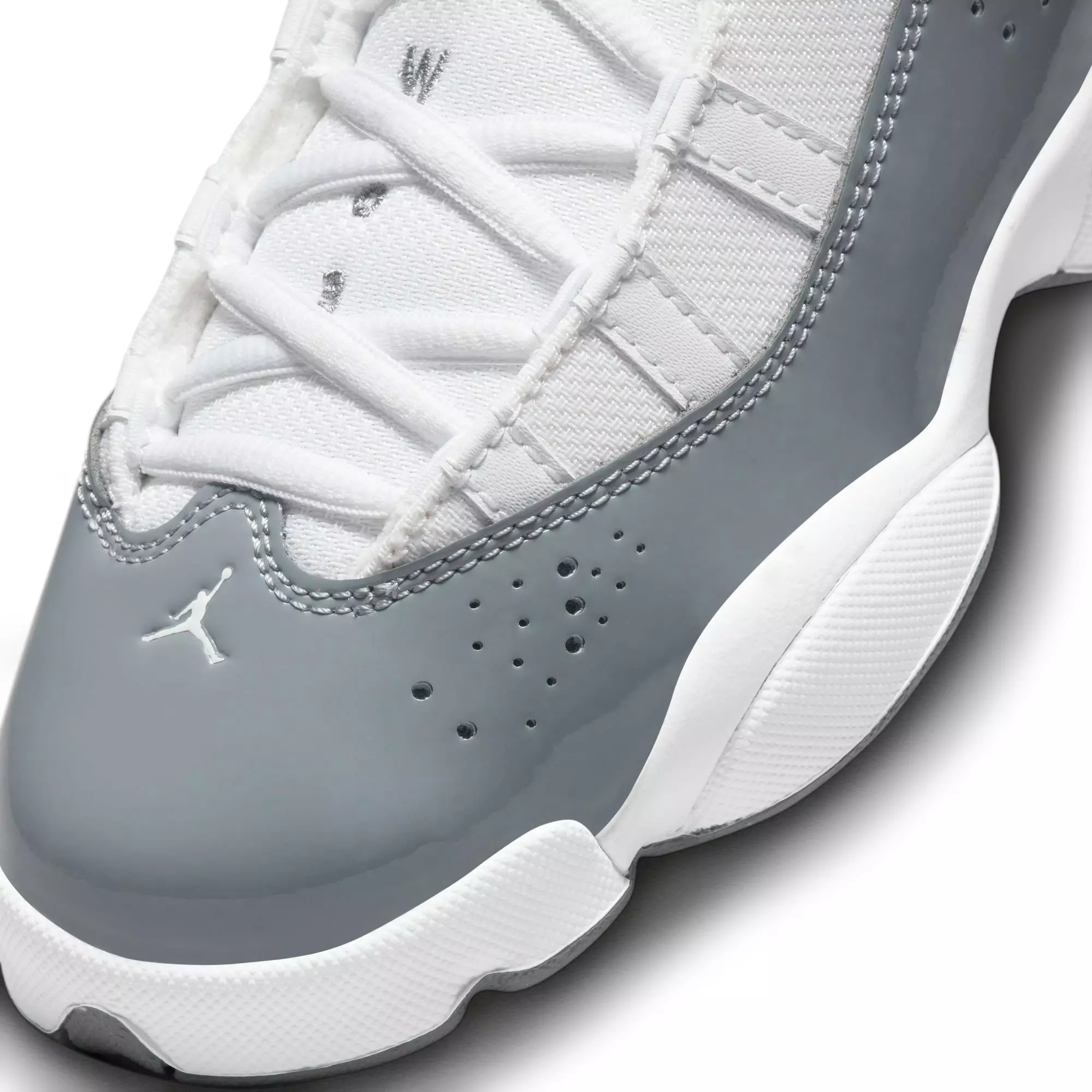 Jordan 6 Rings "White/Cool Grey" Grade School Boys' Shoe - WHITE/GREY