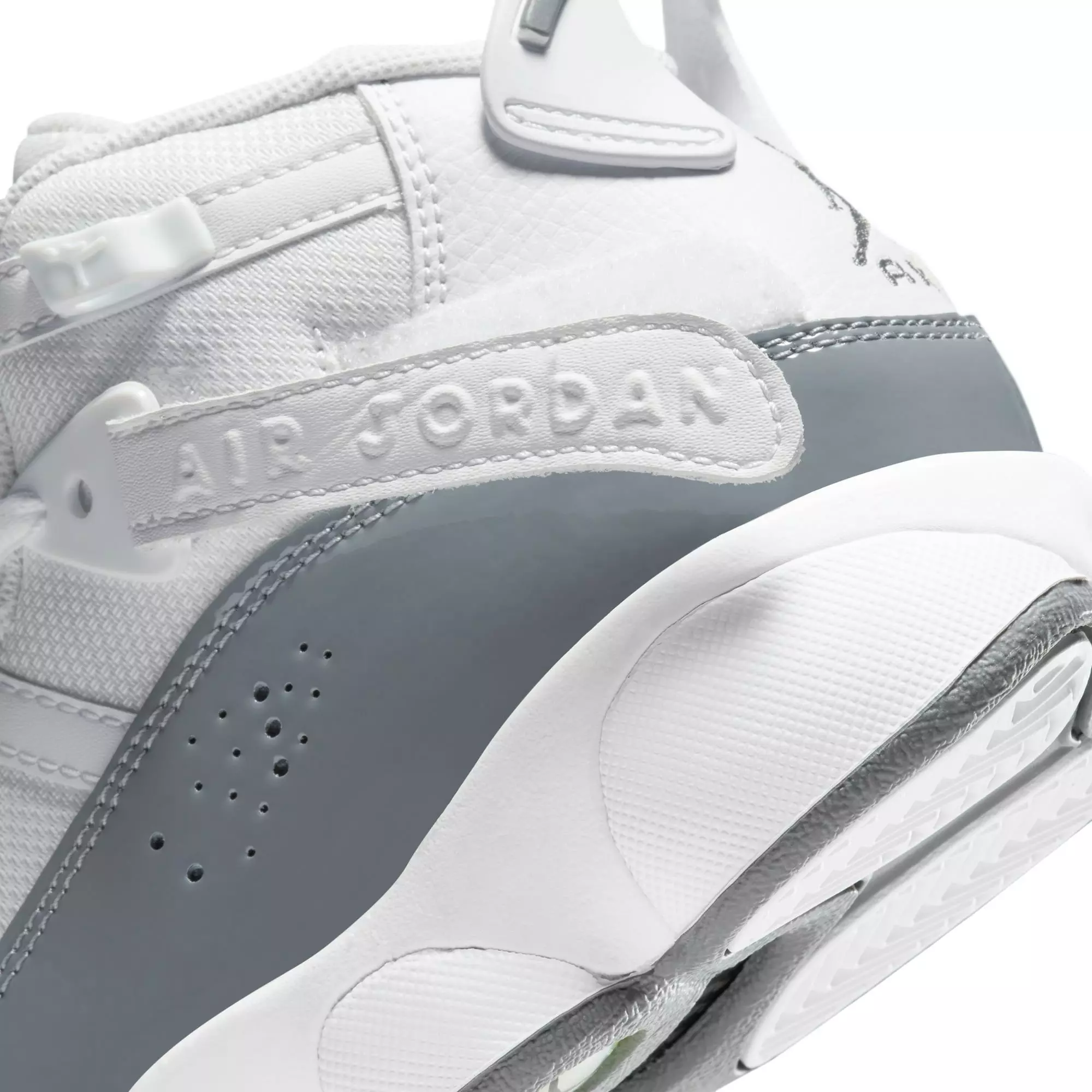 Jordan 6 Rings "White/Cool Grey" Grade School Boys' Shoe - WHITE/GREY
