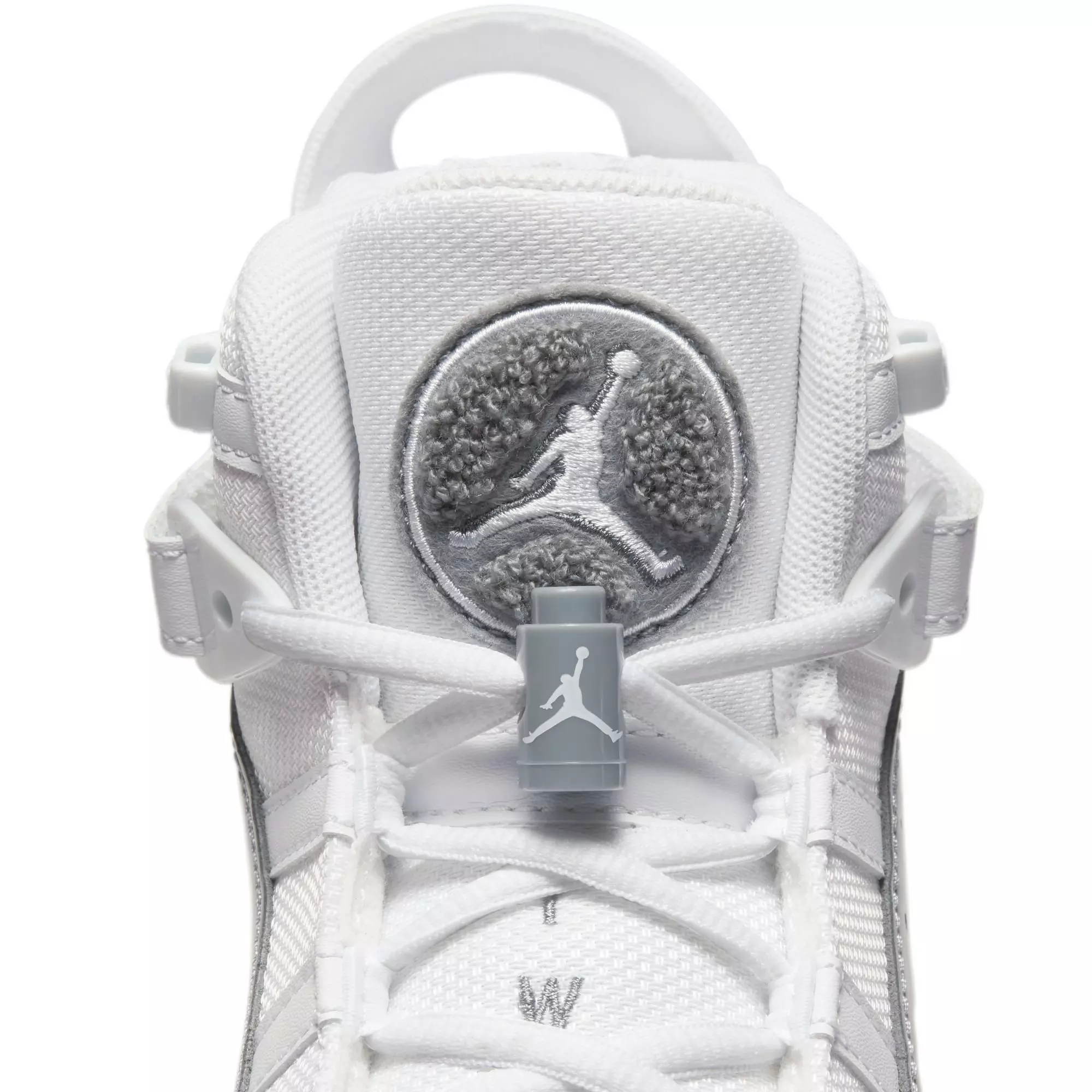 Jordan 6 Rings "White/Cool Grey" Grade School Boys' Shoe - WHITE/GREY