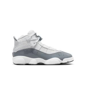 Jordan 6 Rings "White/Cool Grey" Grade School Boys' Shoe