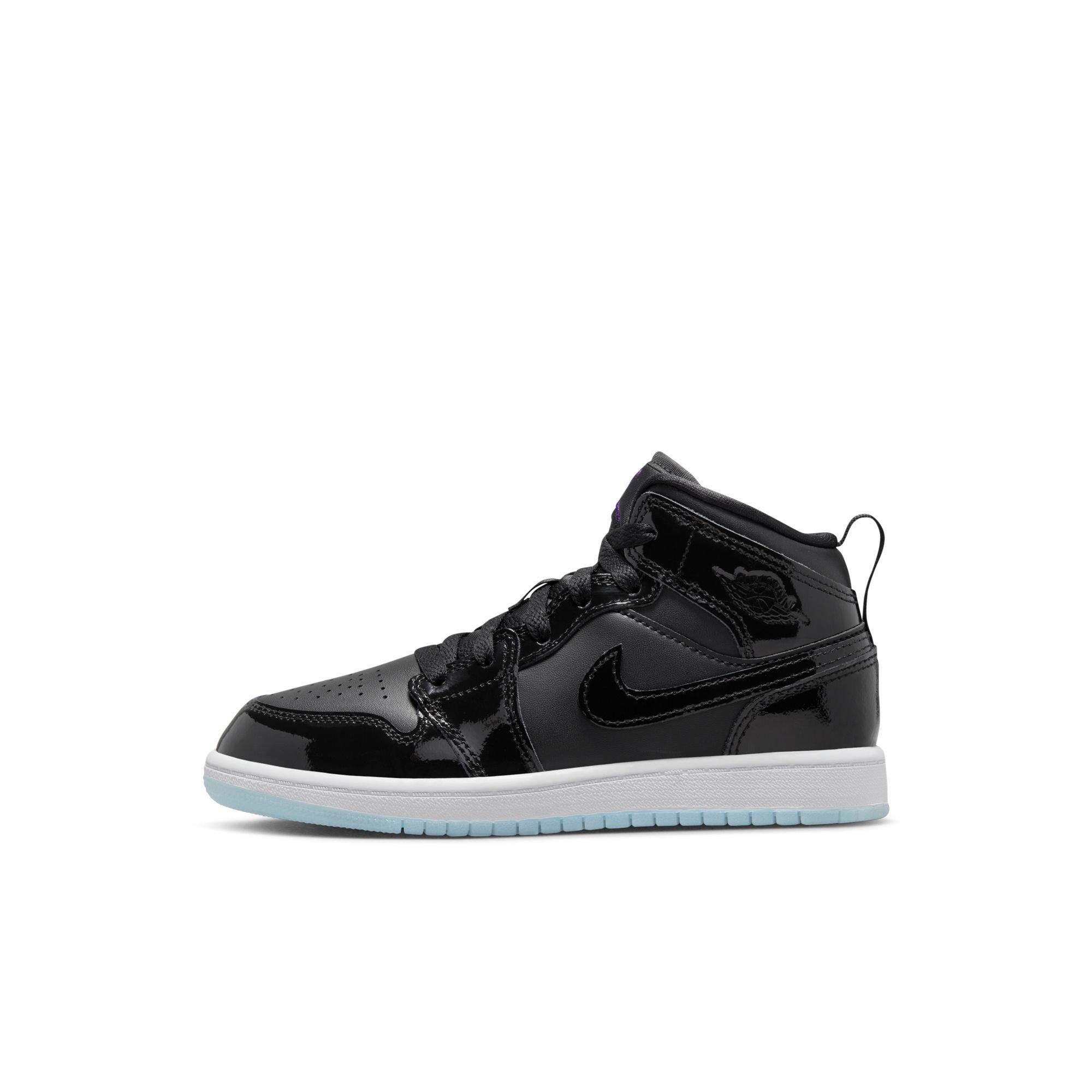 Jordan 1 Mid SE Preschool Boys' "Black/Dark Concord/White" Shoe