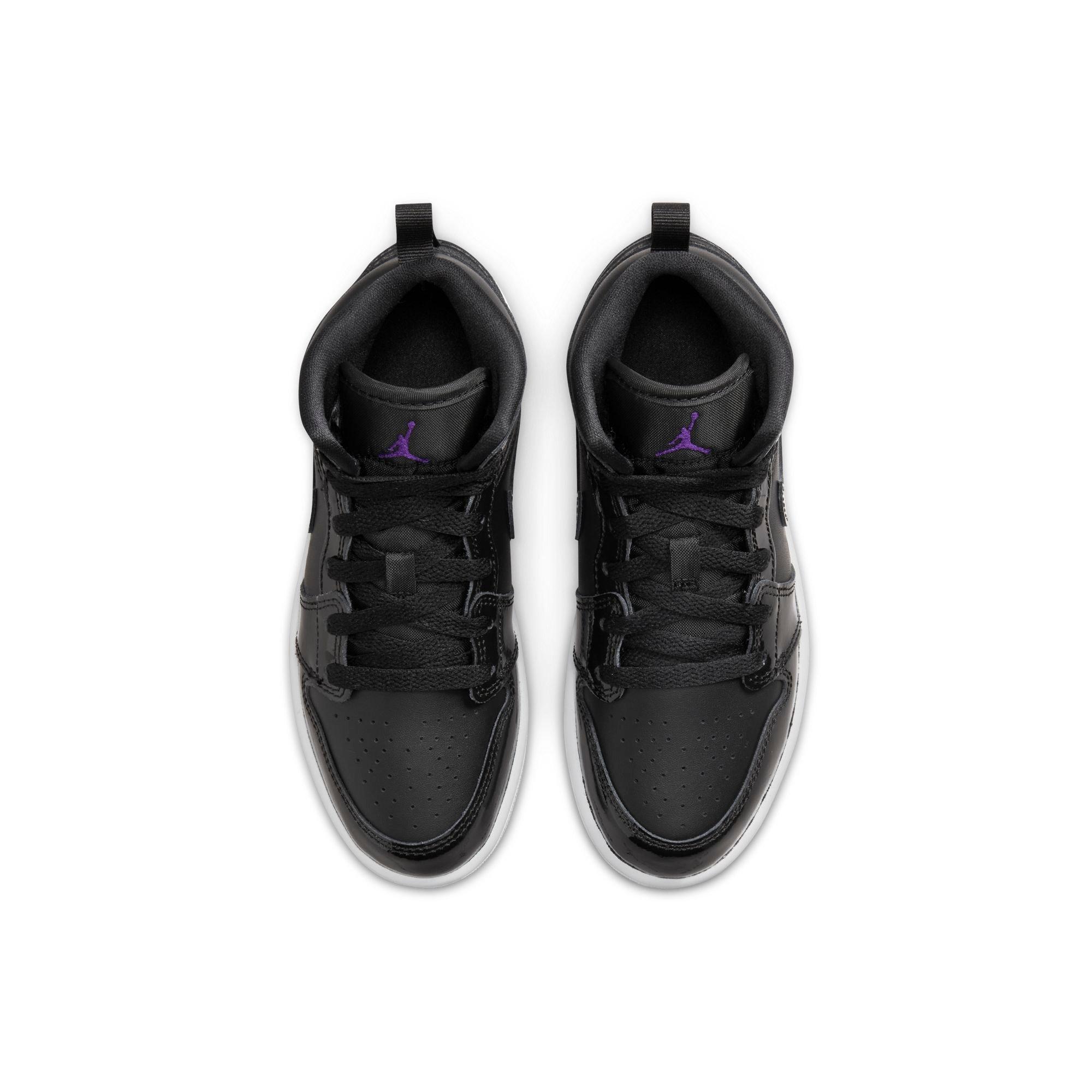Jordan 1 Mid SE Preschool Boys' "Black/Dark Concord/White" Shoe