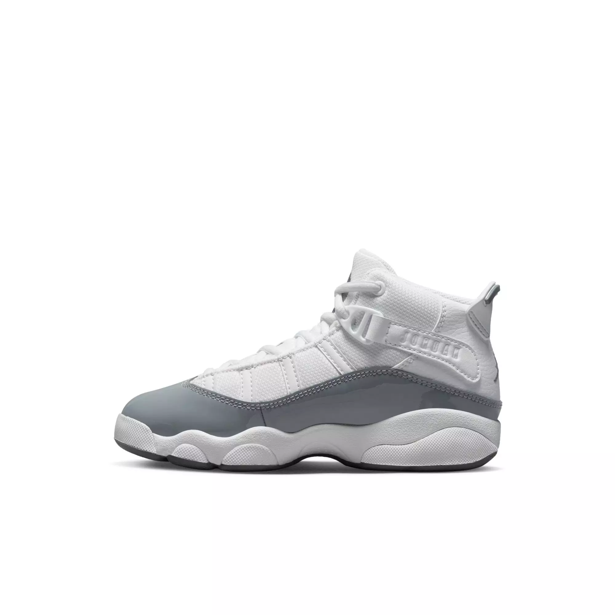 Jordan 6 Rings "White/Cool Grey/White" Preschool Boys' Shoe - WHITE/GREY