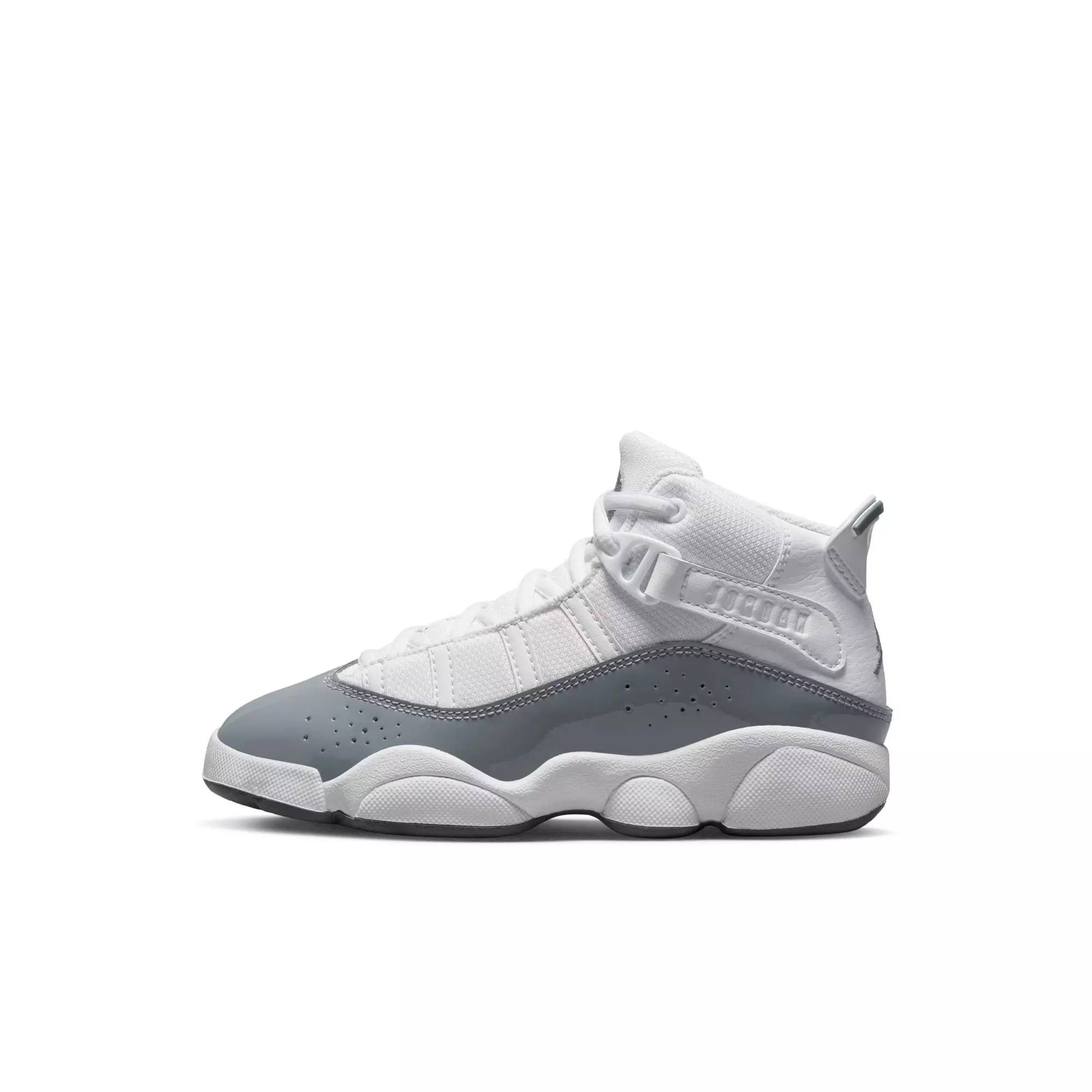 Jordan 6 Rings "White/Cool Grey/White" Preschool Boys' Shoe - WHITE/GREY