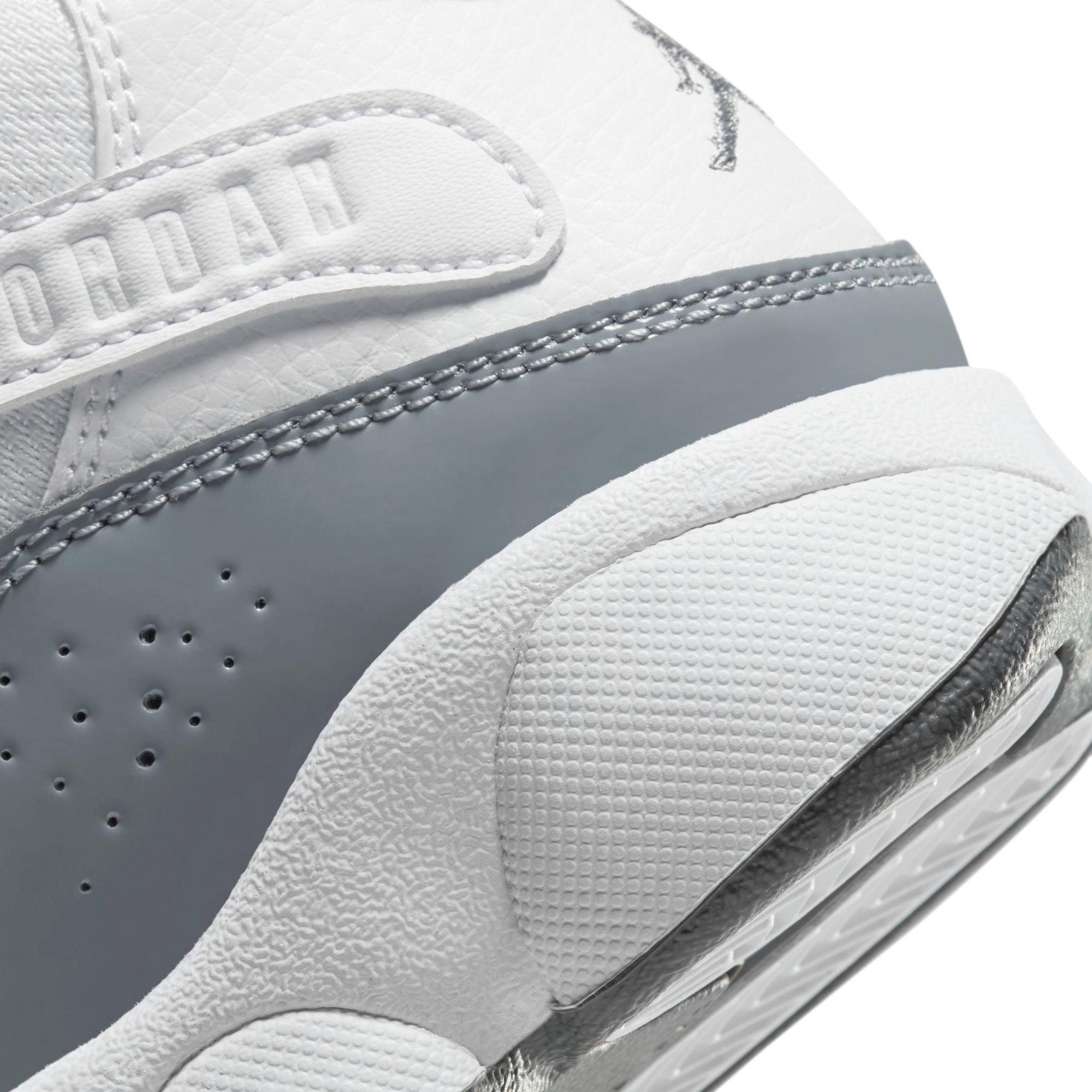 Jordan 6 Rings "White/Cool Grey/White" Preschool Boys' Shoe - WHITE/GREY Thumbnail View 5