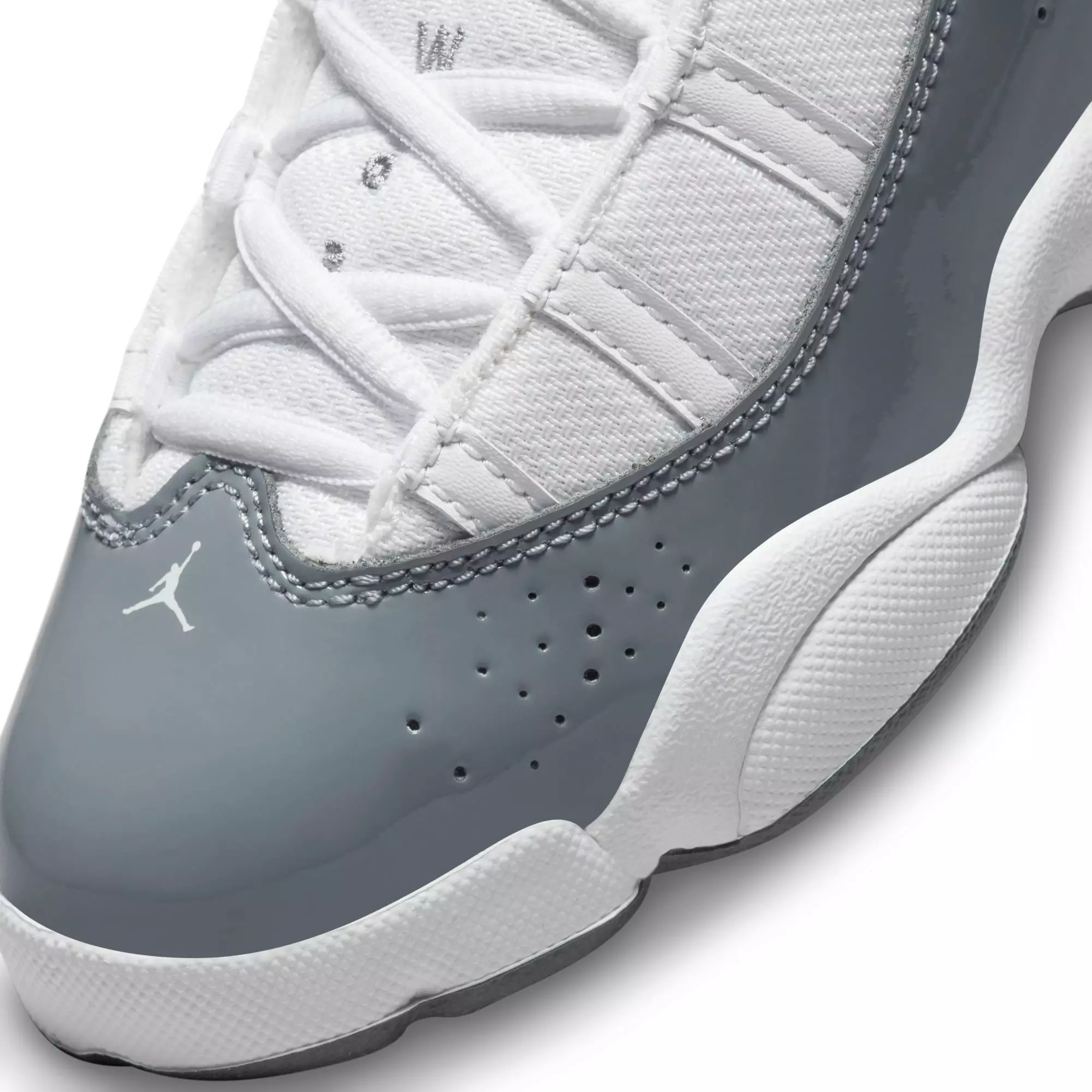 Jordan 6 Rings "White/Cool Grey/White" Preschool Boys' Shoe - WHITE/GREY