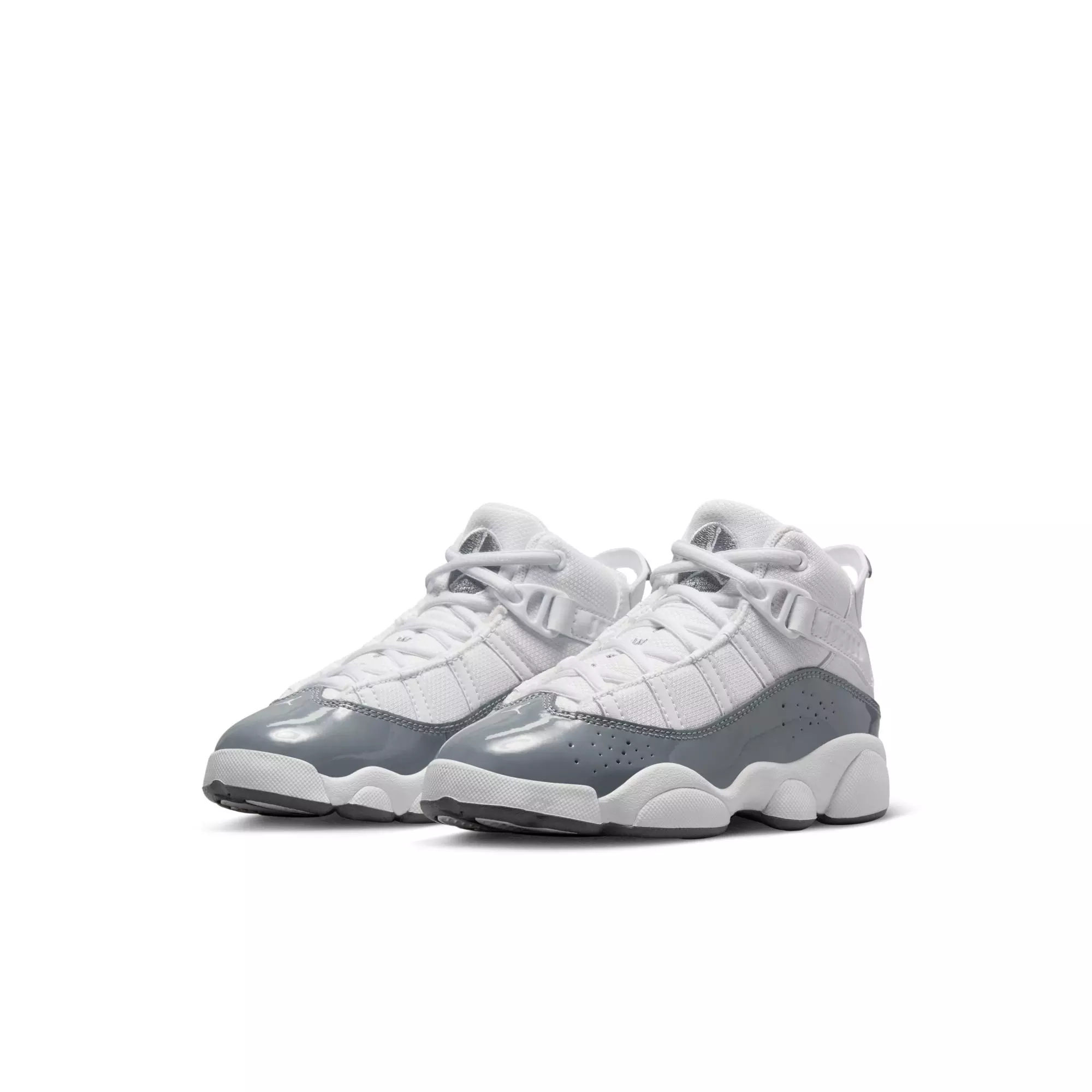 Jordan 6 Rings "White/Cool Grey/White" Preschool Boys' Shoe - WHITE/GREY