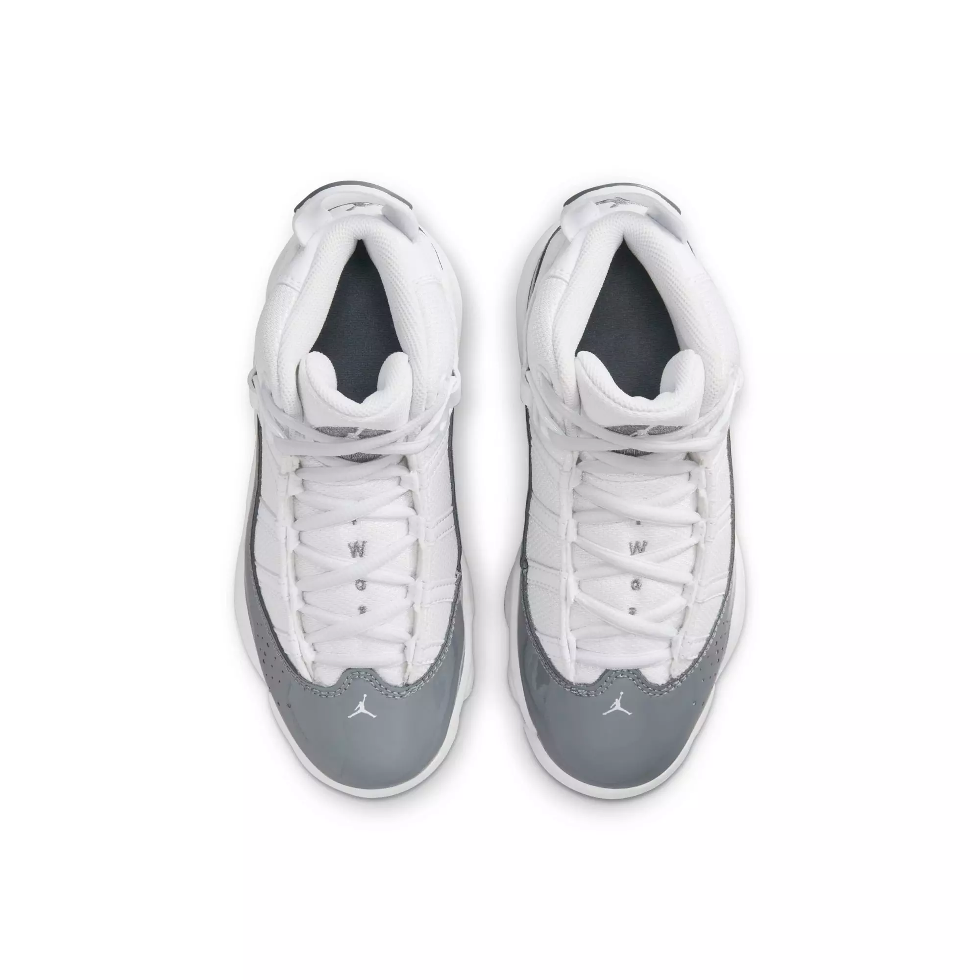 Jordan 6 Rings "White/Cool Grey/White" Preschool Boys' Shoe - WHITE/GREY