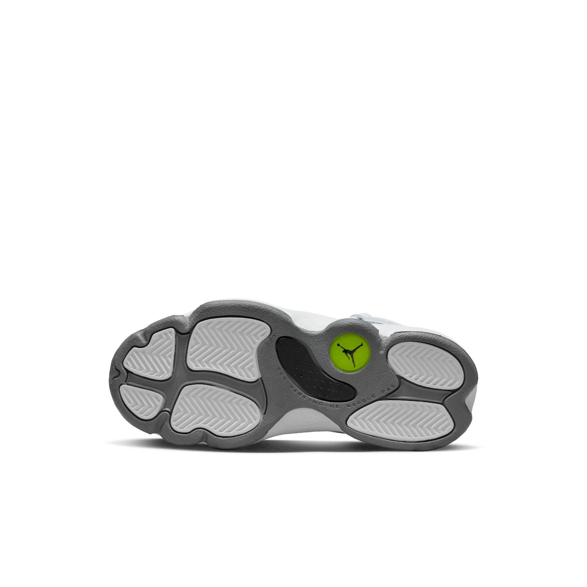 Jordan 6 Rings "White/Cool Grey/White" Preschool Boys' Shoe - WHITE/GREY Thumbnail View 10