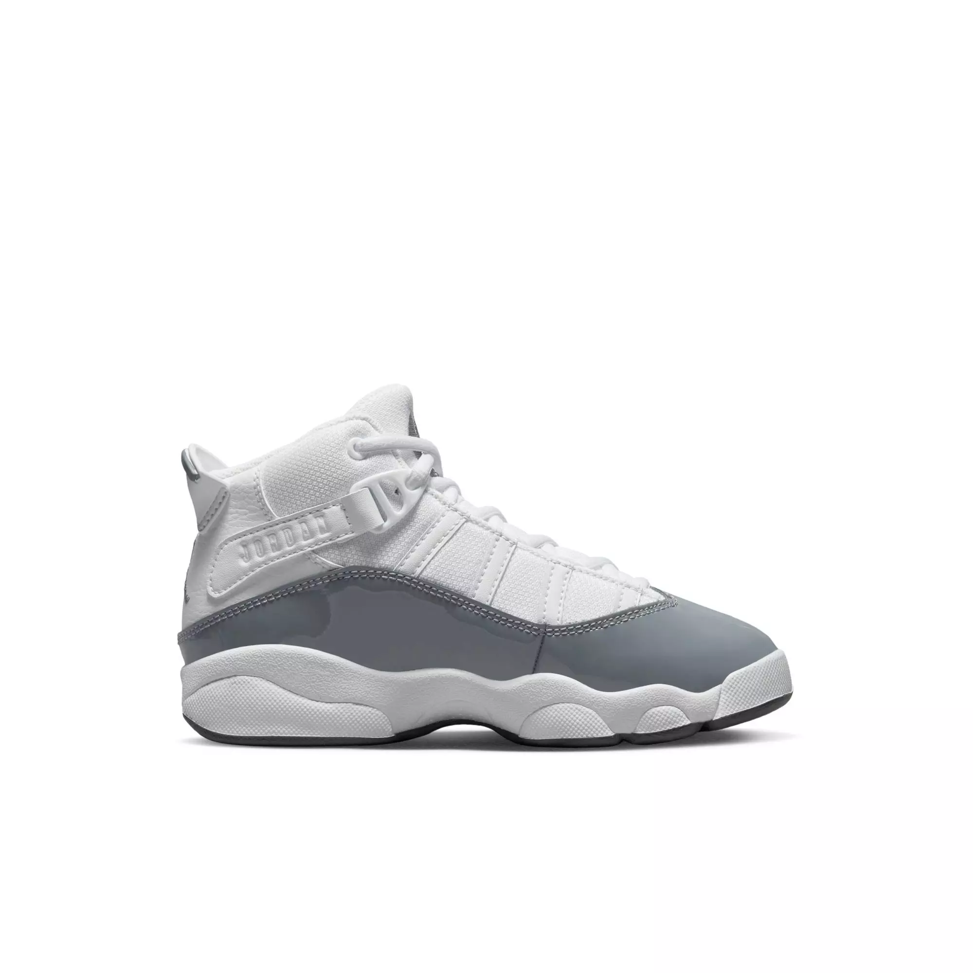 Jordan 6 Rings "White/Cool Grey/White" Preschool Boys' Shoe - WHITE/GREY