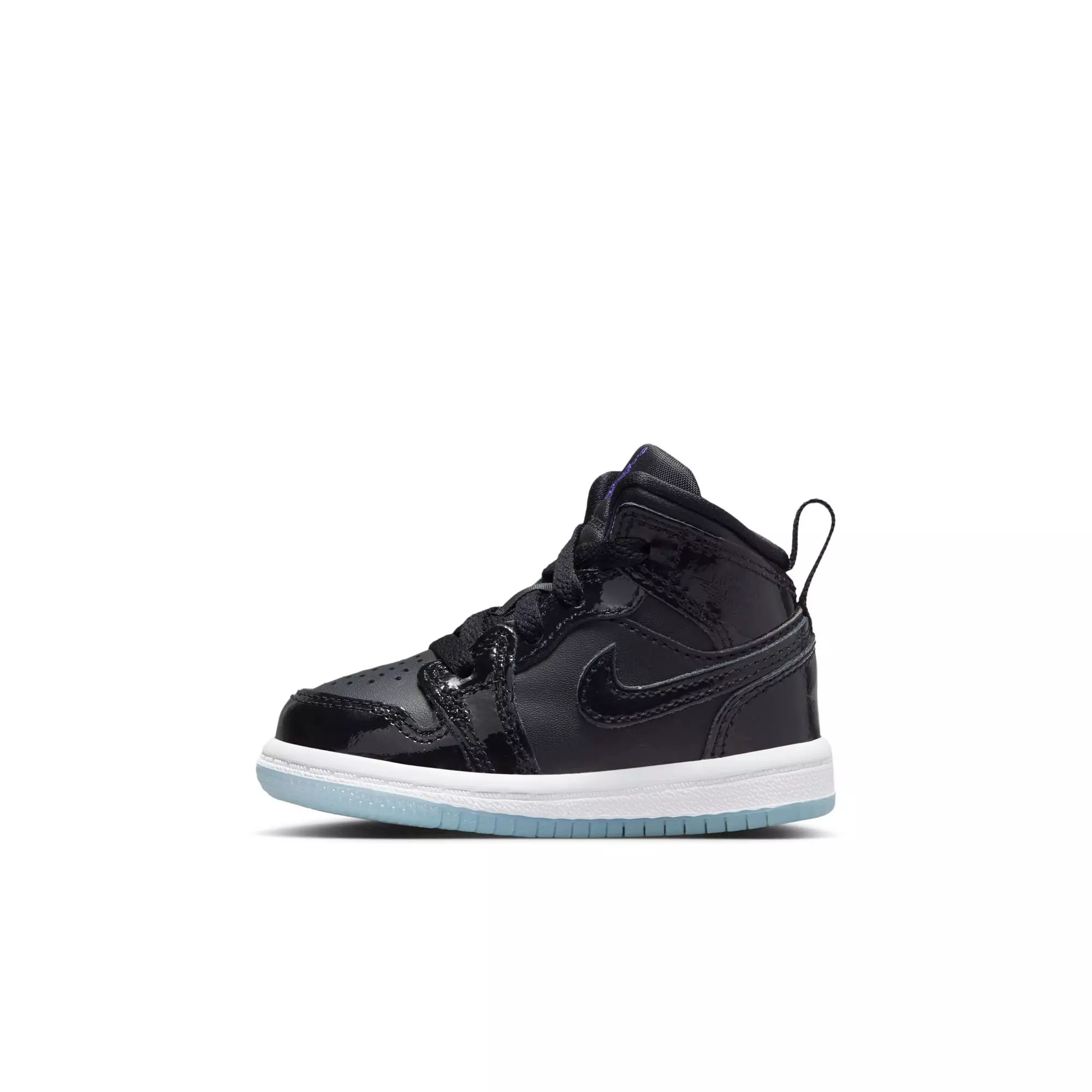 Jordan 1 Mid SE "Black/Dark Concord/White" Toddler Boys' Shoe - BLACK/WHITE/PURPLE