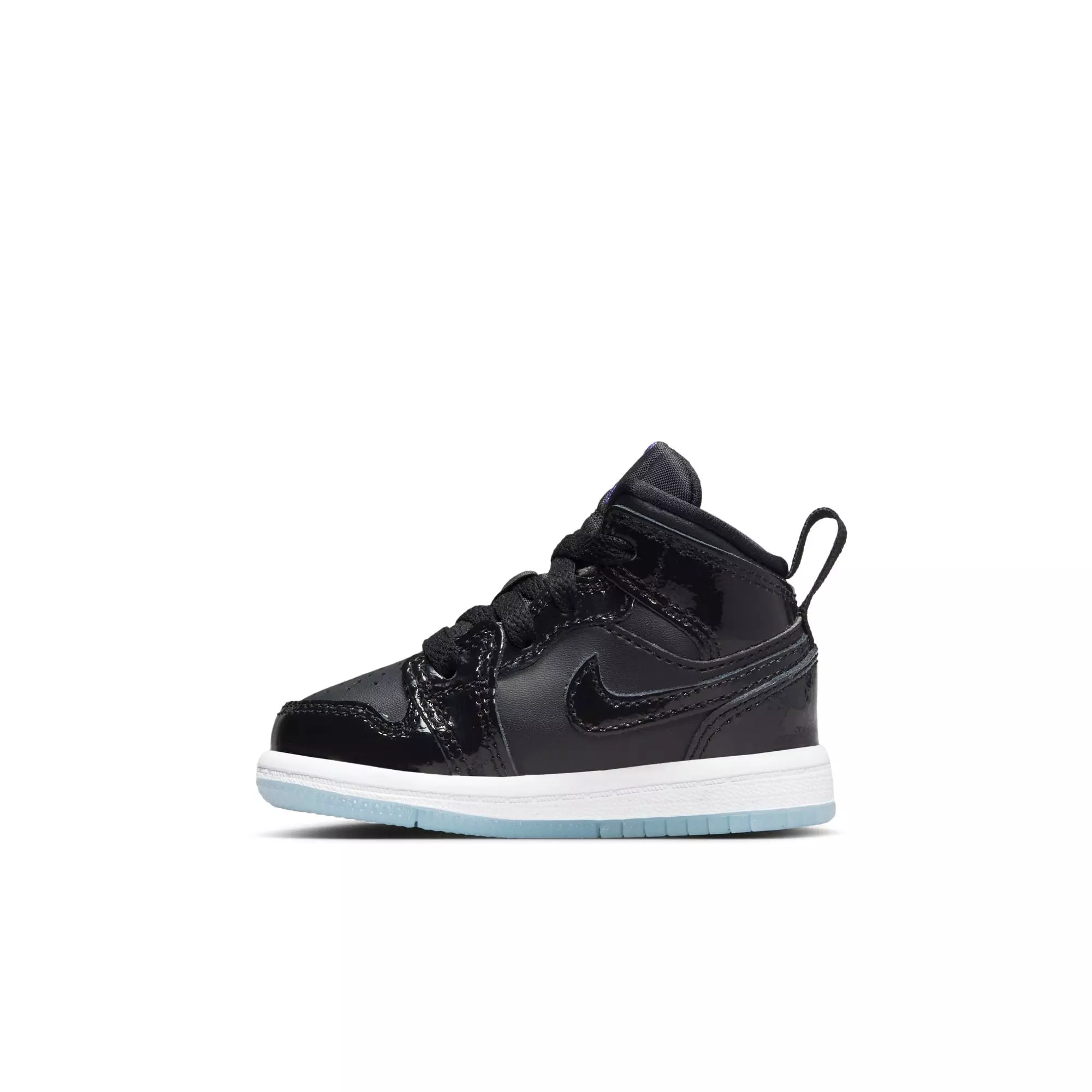 Jordan 1 Mid SE "Black/Dark Concord/White" Toddler Boys' Shoe - BLACK/WHITE/PURPLE