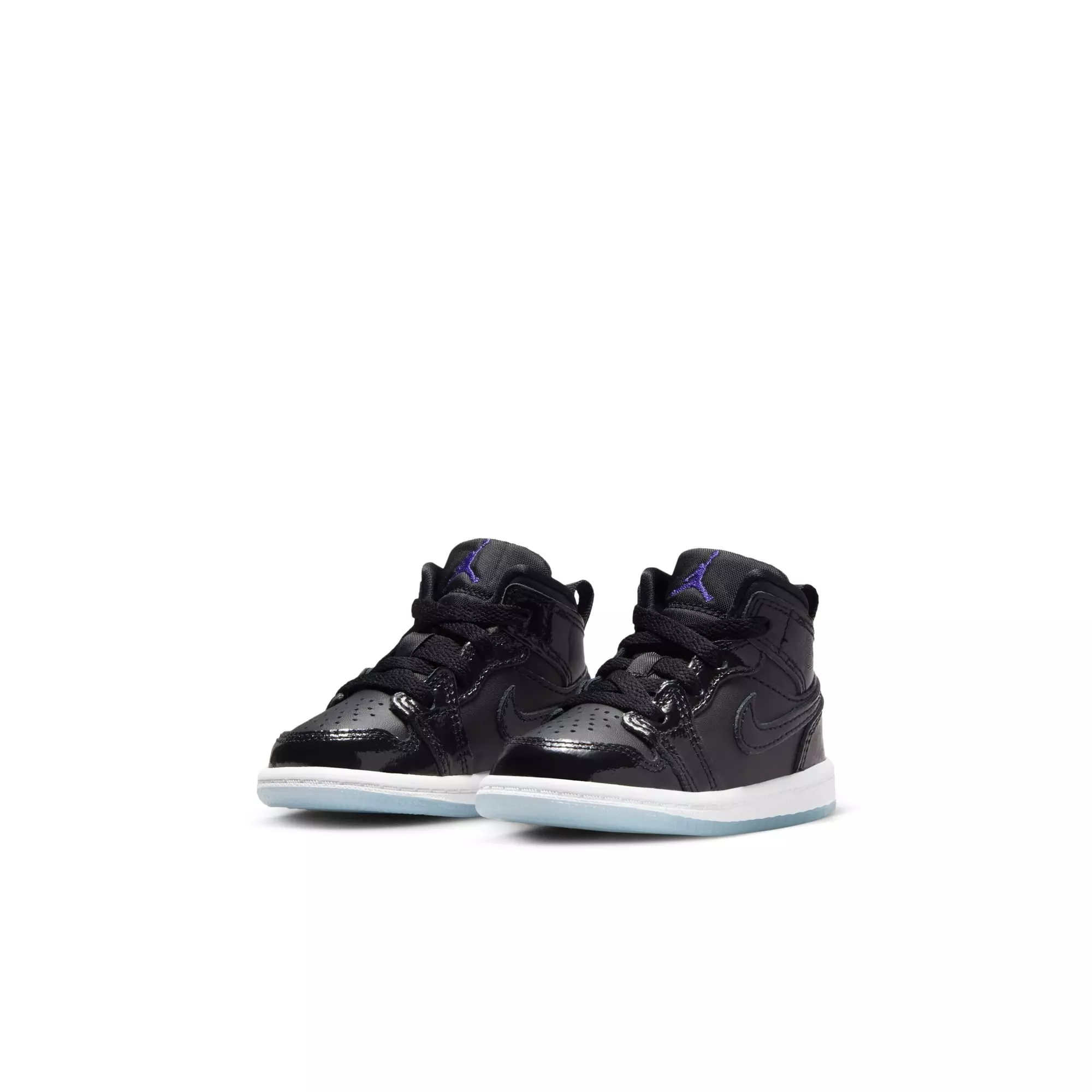 Jordan 1 Mid SE "Black/Dark Concord/White" Toddler Boys' Shoe - BLACK/WHITE/PURPLE