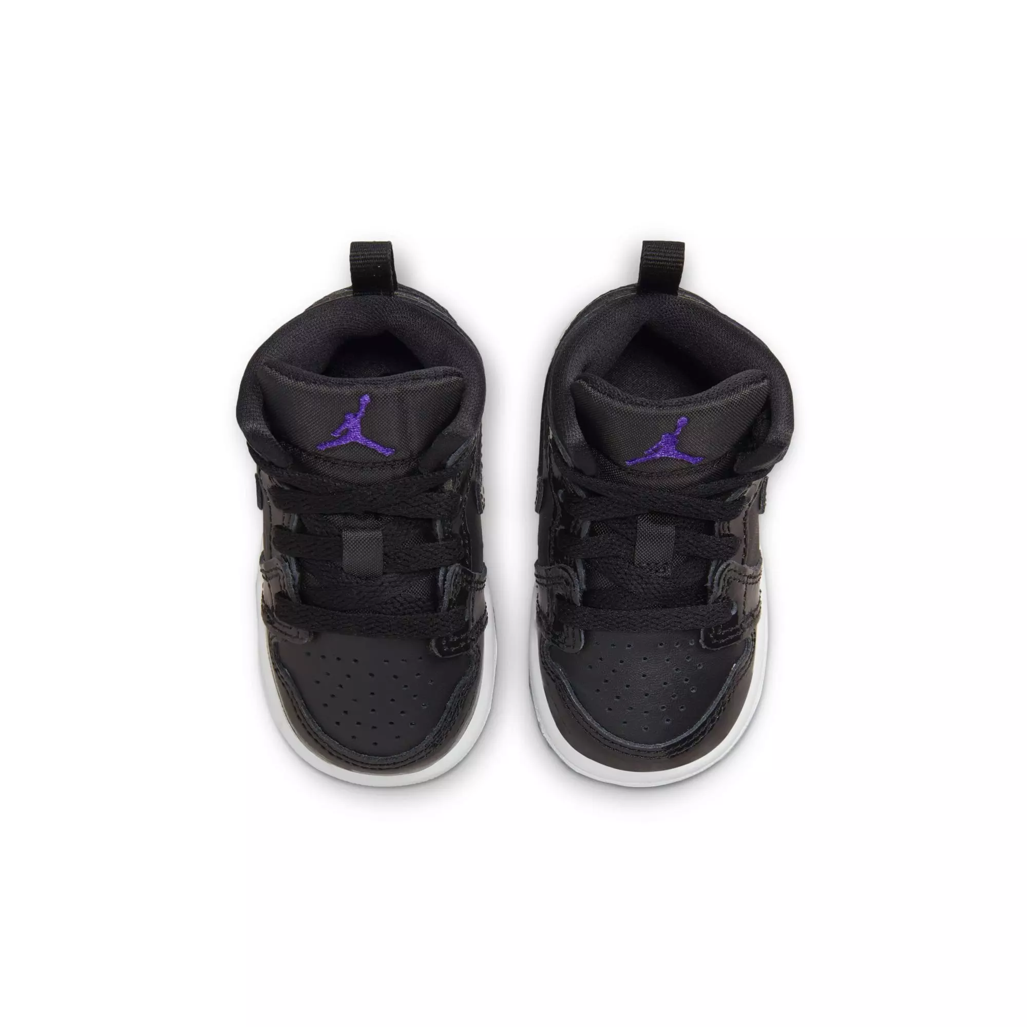 Jordan 1 Mid SE "Black/Dark Concord/White" Toddler Boys' Shoe - BLACK/WHITE/PURPLE