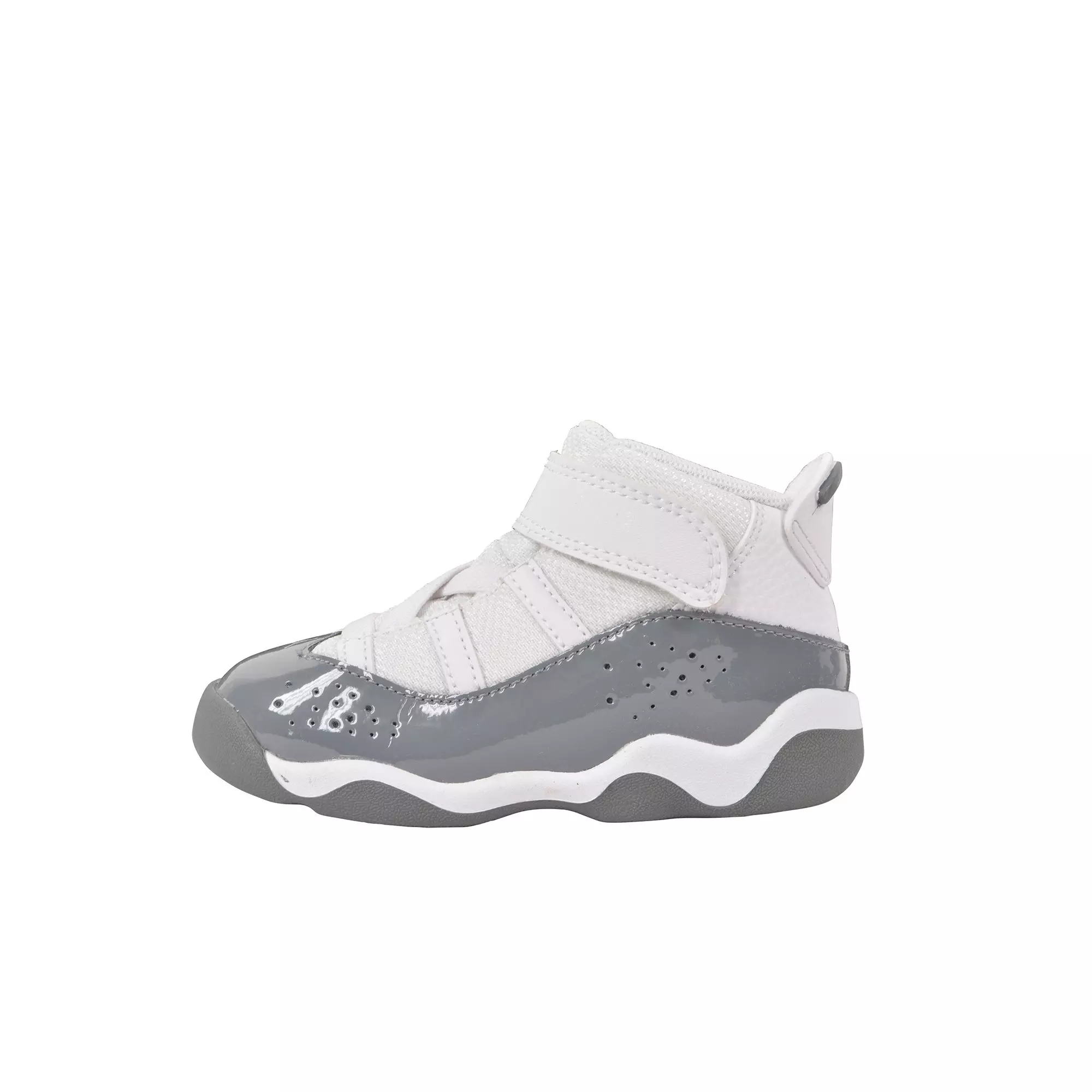 Jordan 6 Rings "White/Cool Grey" Toddler Boys' Shoe - WHITE/GREY
