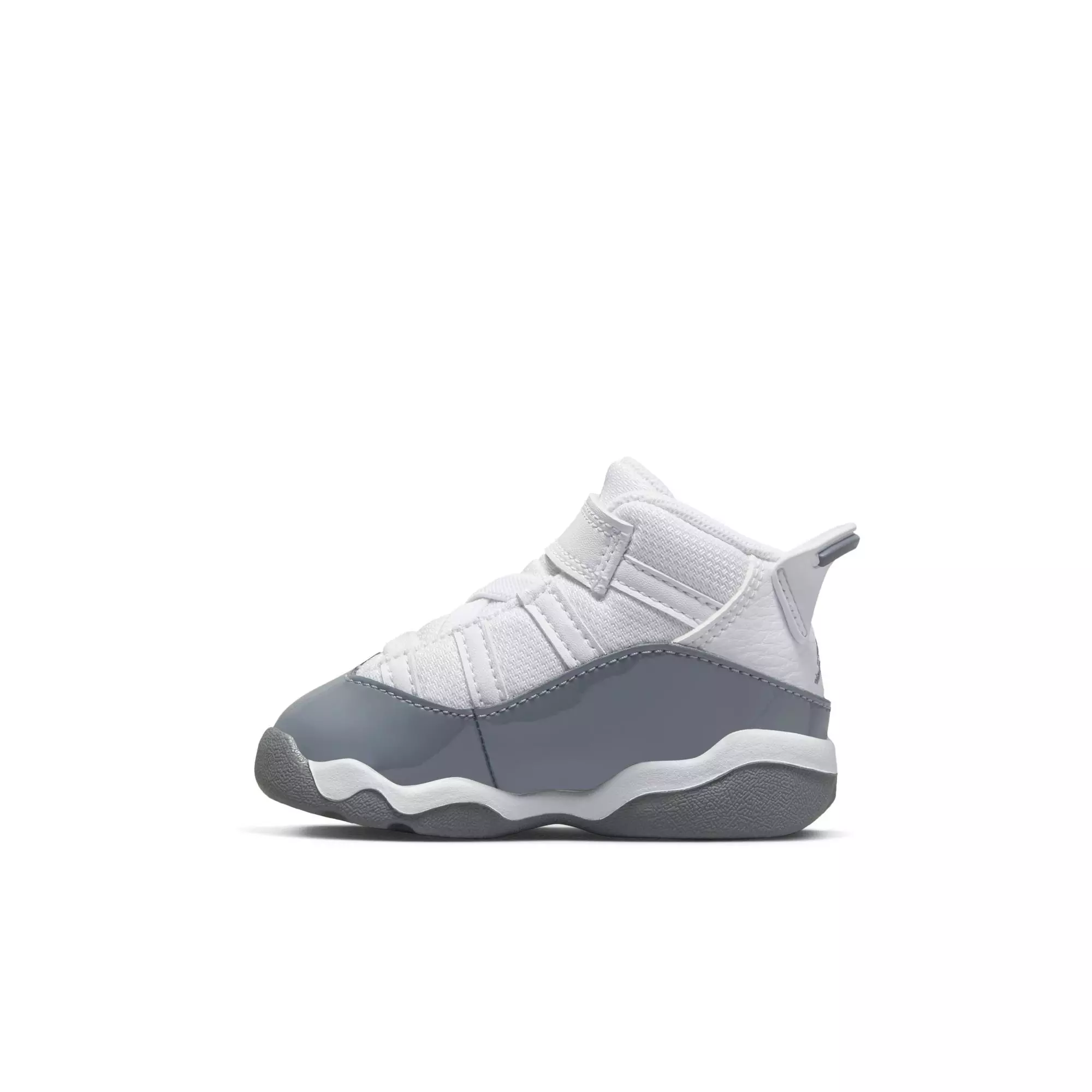 Jordan 6 Rings "White/Cool Grey" Toddler Boys' Shoe - WHITE/GREY