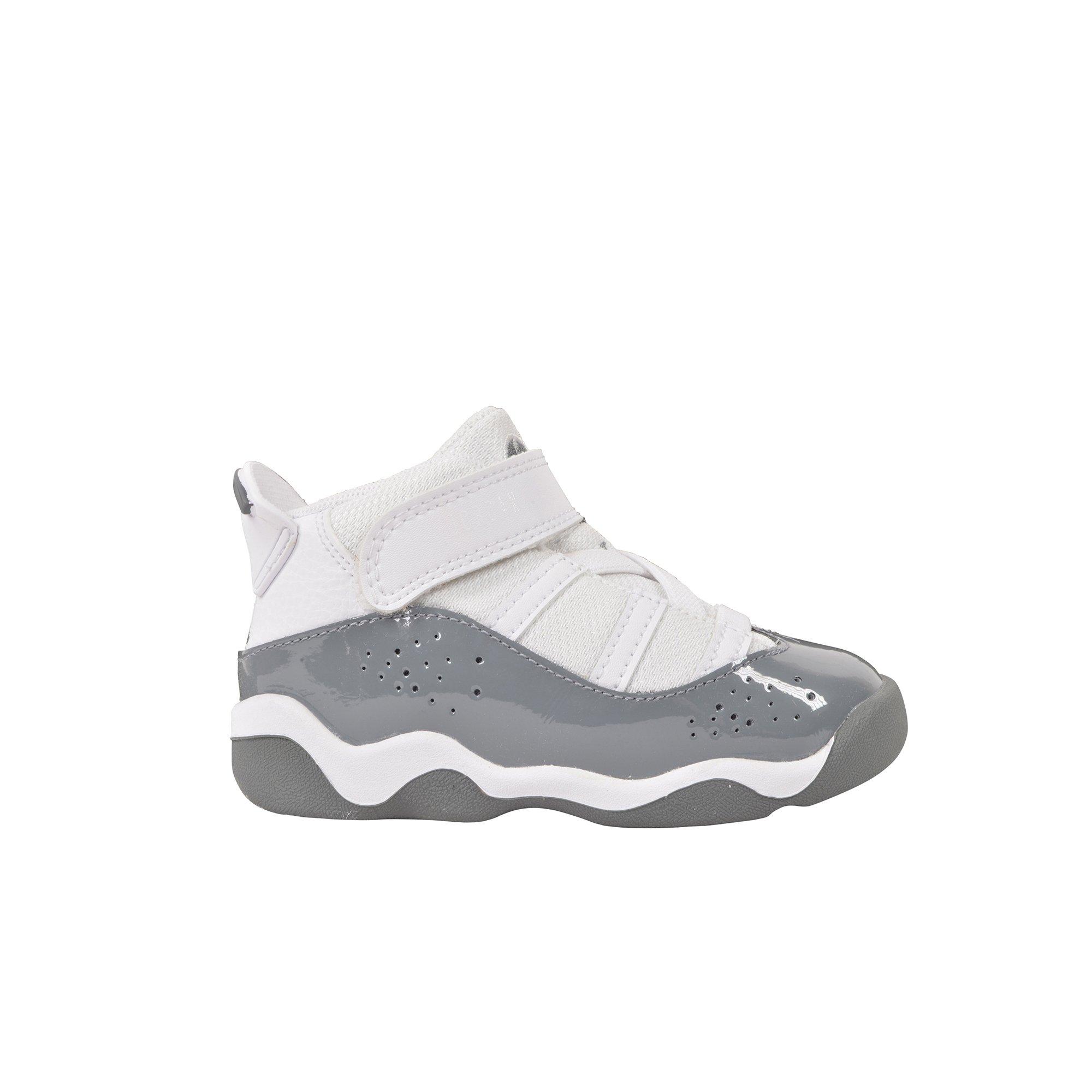 Jordan 6 Rings "White/Cool Grey" Toddler Boys' Shoe - WHITE/GREY