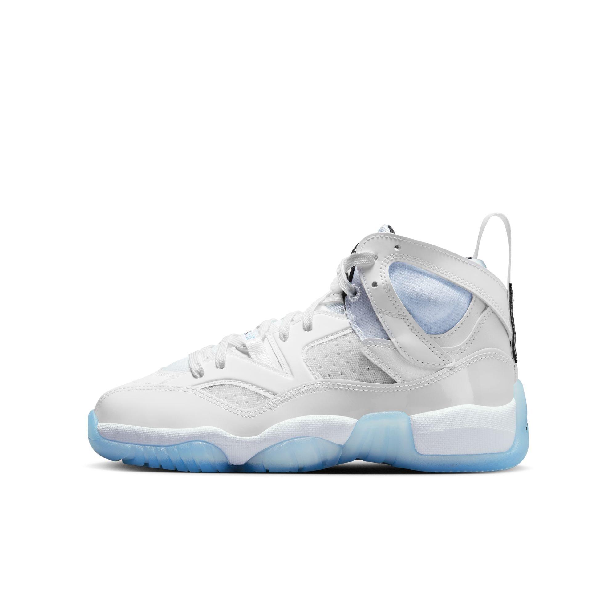 Jordan Jumpman Two Trey "White/Black/University Blue" Grade School Boys' Shoe - WHITE/BLUE Thumbnail View 4