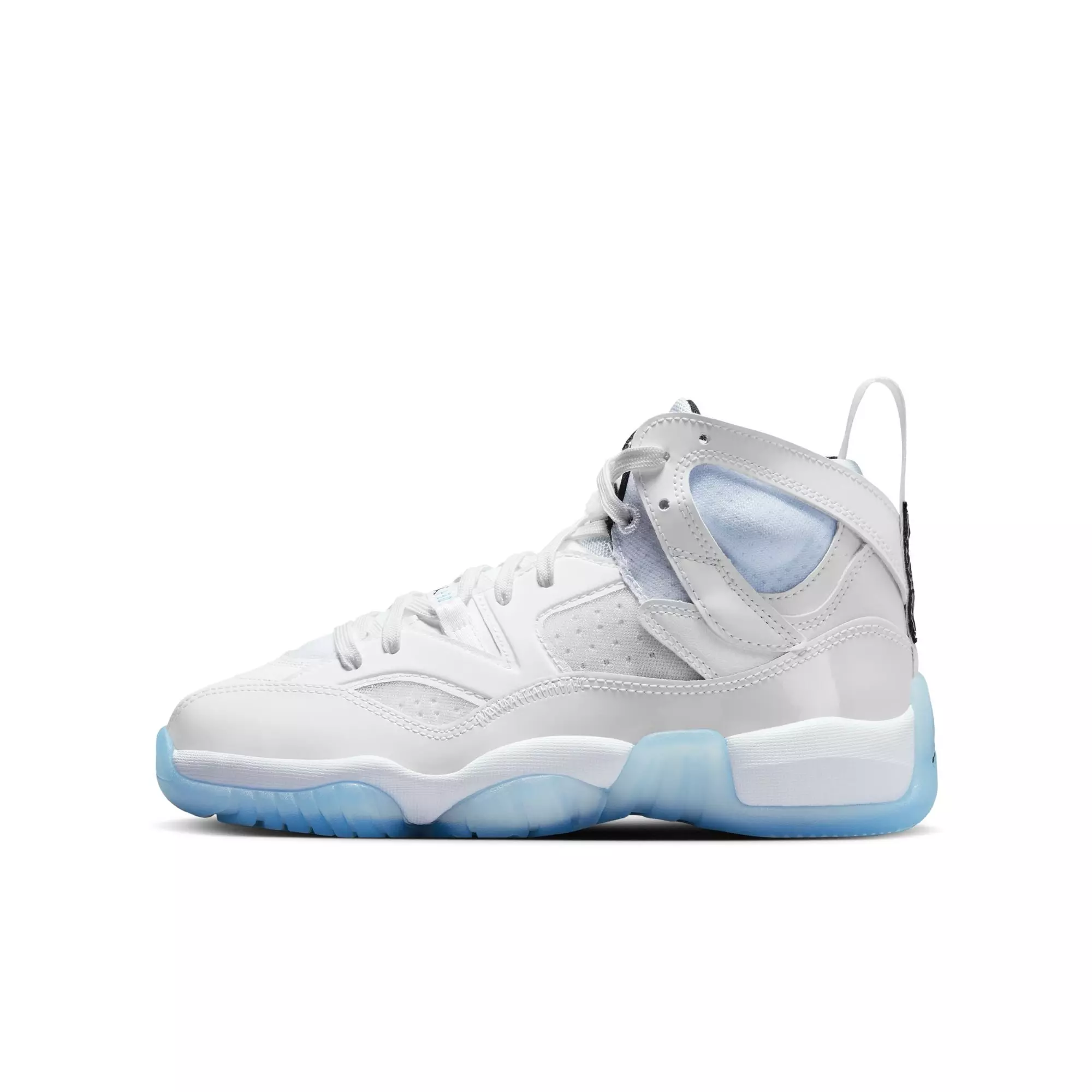 Jordan Jumpman Two Trey "White/Black/University Blue" Grade School Boys' Shoe - WHITE/BLUE
