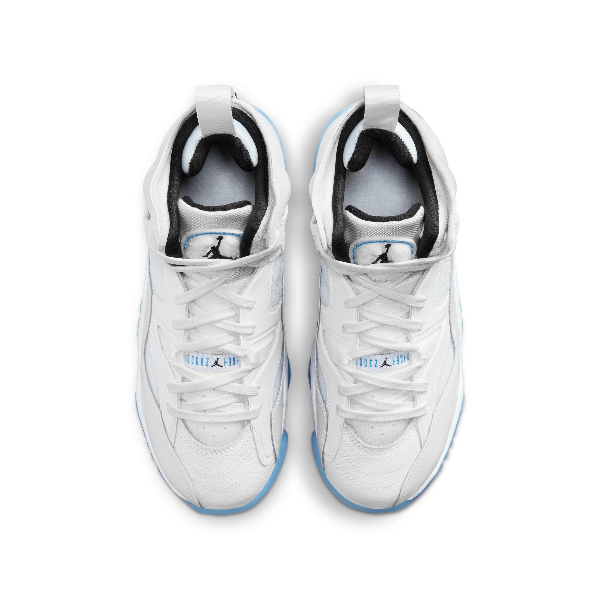 Jordan Jumpman Two Trey "White/Black/University Blue" Grade School Boys' Shoe - WHITE/BLUE Thumbnail View 5