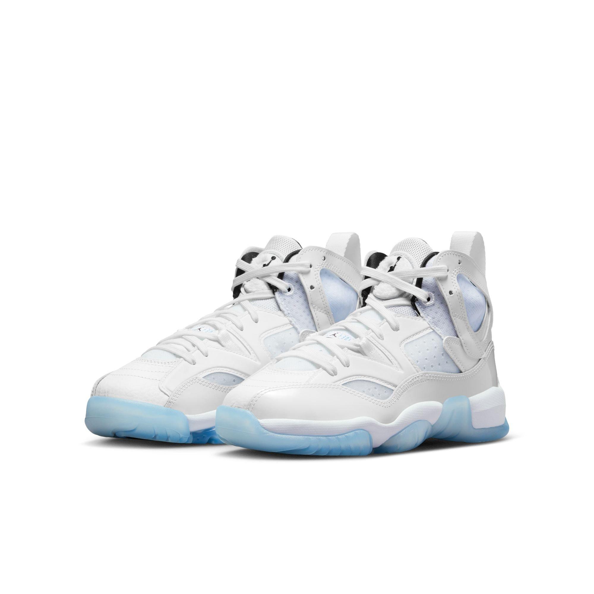 Jordan Jumpman Two Trey "White/Black/University Blue" Grade School Boys' Shoe - WHITE/BLUE Thumbnail View 6