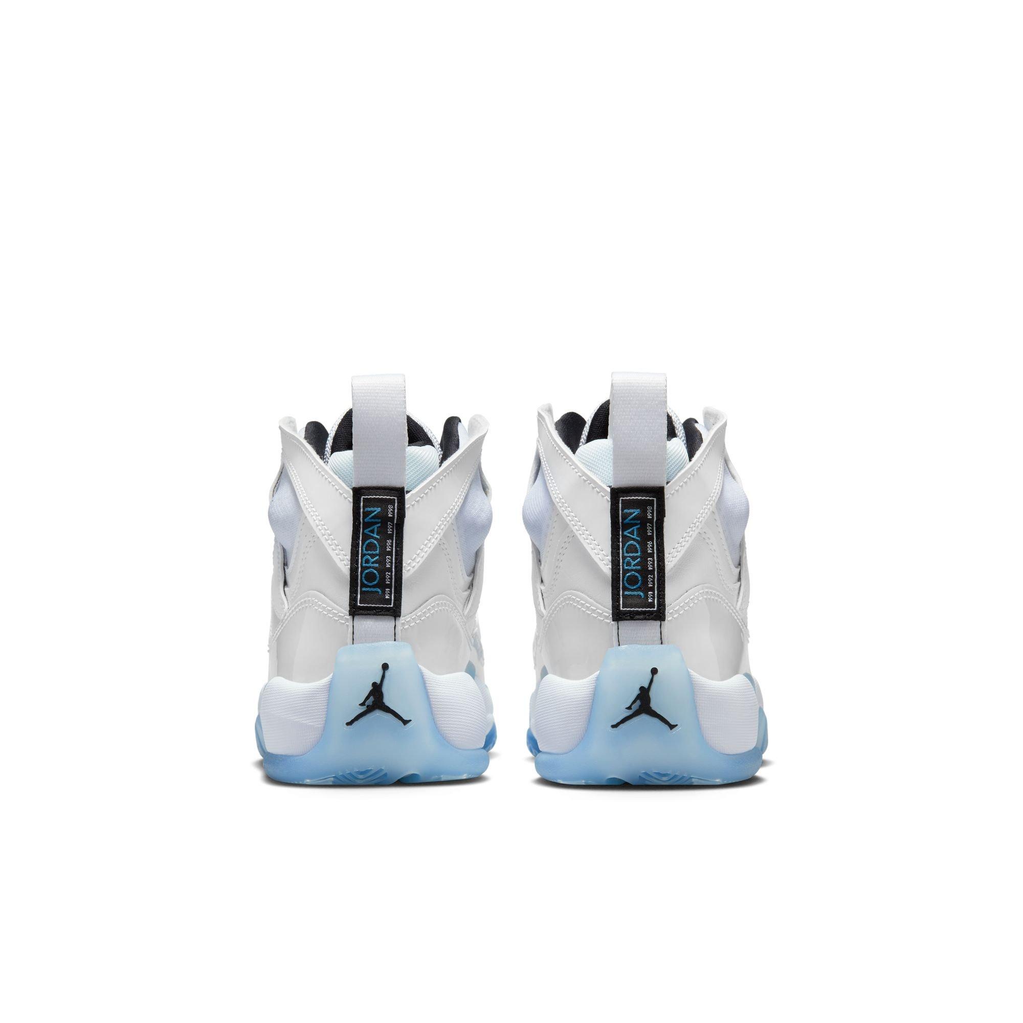 Jordan Jumpman Two Trey "White/Black/University Blue" Grade School Boys' Shoe - WHITE/BLUE Thumbnail View 7