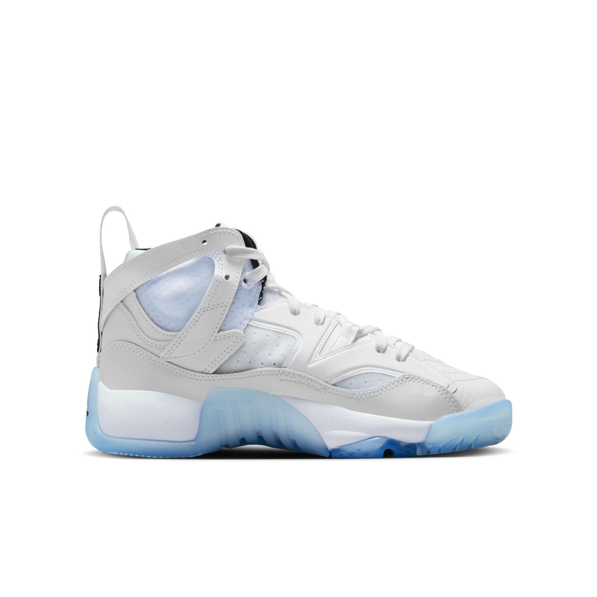 Jordan Jumpman Two Trey "White/Black/University Blue" Grade School Boys' Shoe - WHITE/BLUE Thumbnail View 2
