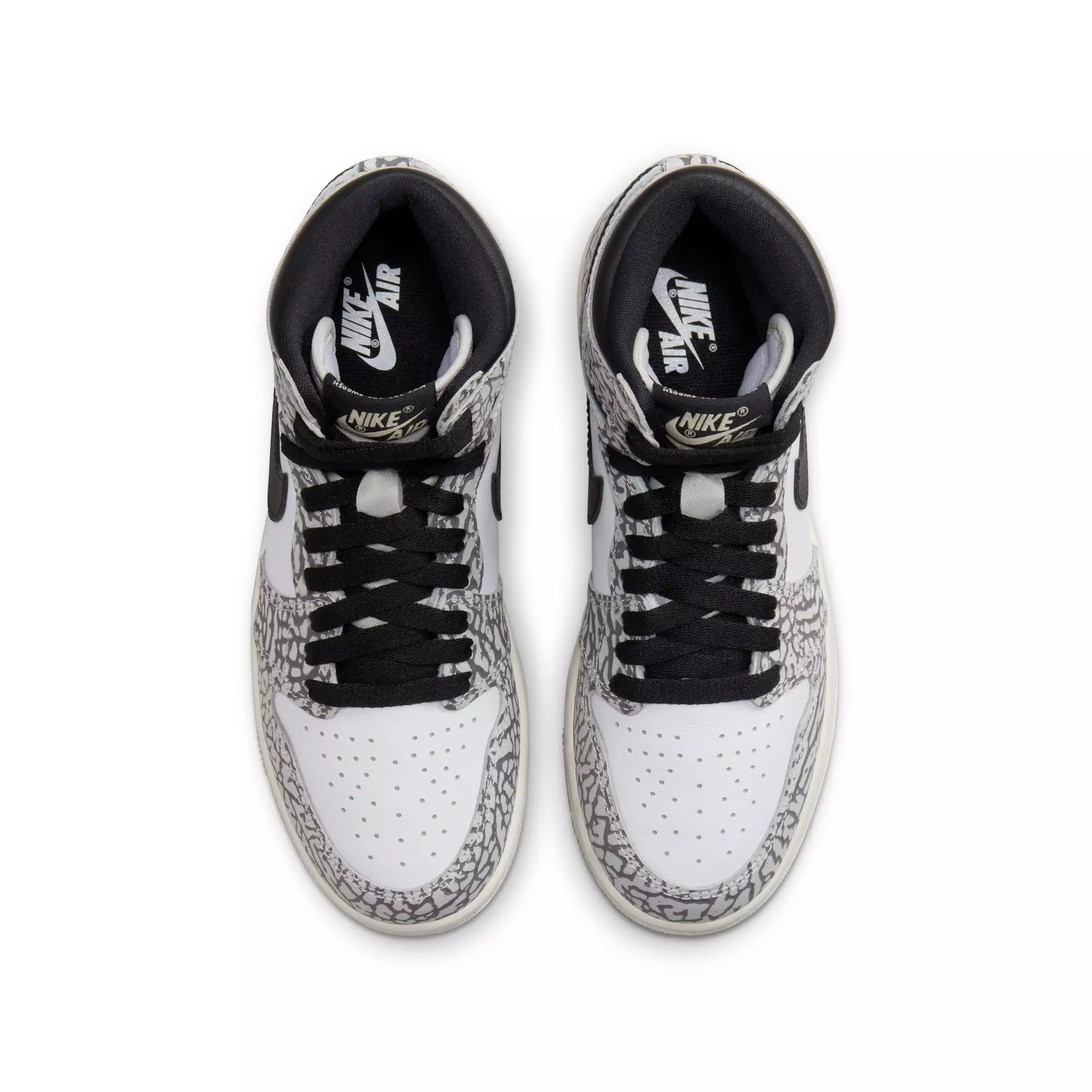 Jordan 1 Retro High OG "Elephant Print" Grade School Kids' Shoe - TECH GREY/MUSLIN/BLACK