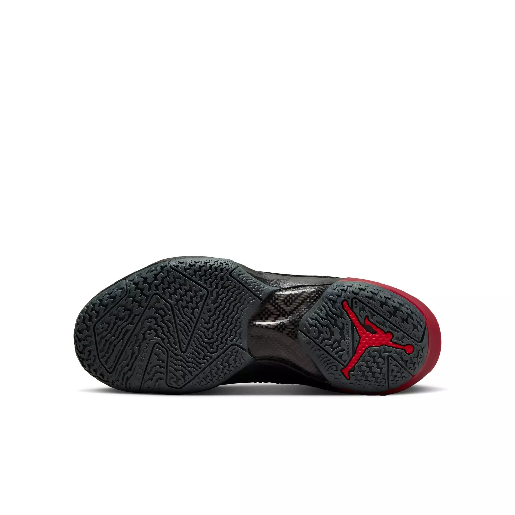 Jordan XXXVII "Bred" Grade School Kids' Basketball Shoe - BLACK/METALLIC GOLD/UNIVERSITY RED