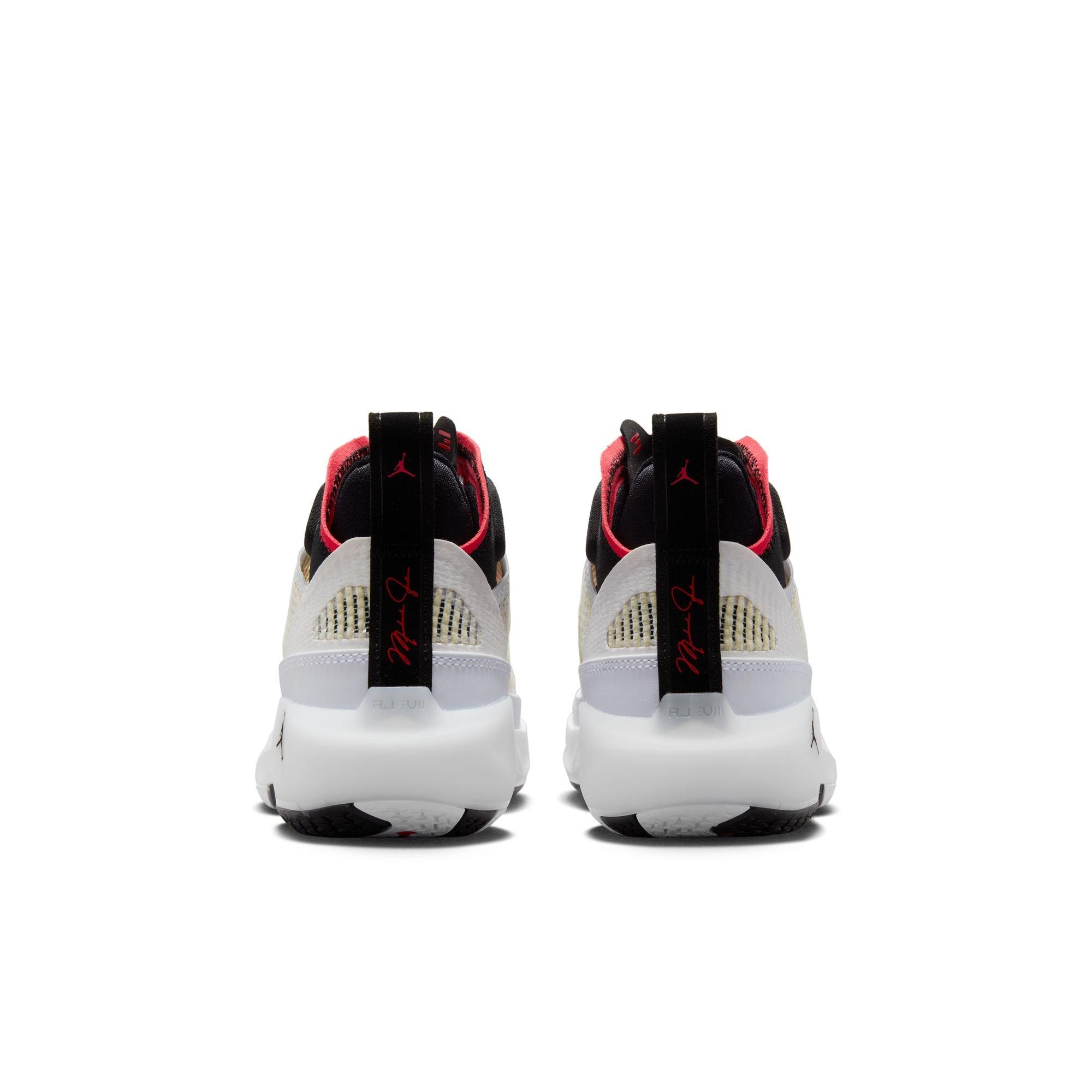 Jordan XXXVII "White/Black/Siren Red" Grade School Kids' Basketball Shoe - WHITE/BLACK/SIREN RED Thumbnail View 5