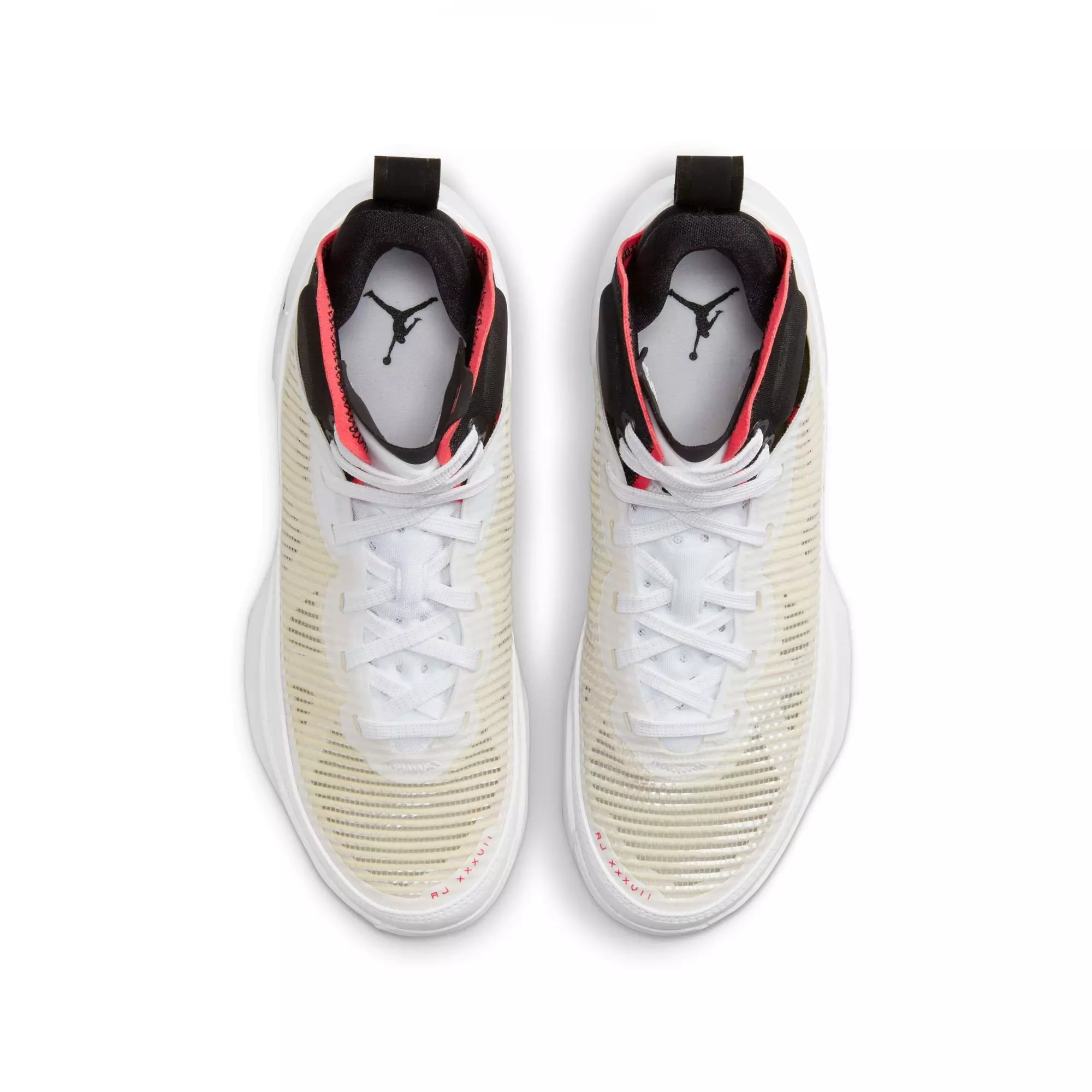 Jordan XXXVII "White/Black/Siren Red" Grade School Kids' Basketball Shoe - WHITE/BLACK/SIREN RED