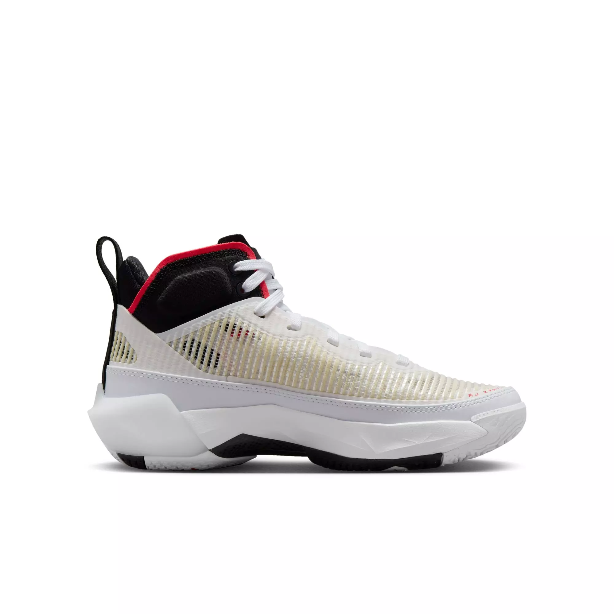 Jordan XXXVII "White/Black/Siren Red" Grade School Kids' Basketball Shoe - WHITE/BLACK/SIREN RED